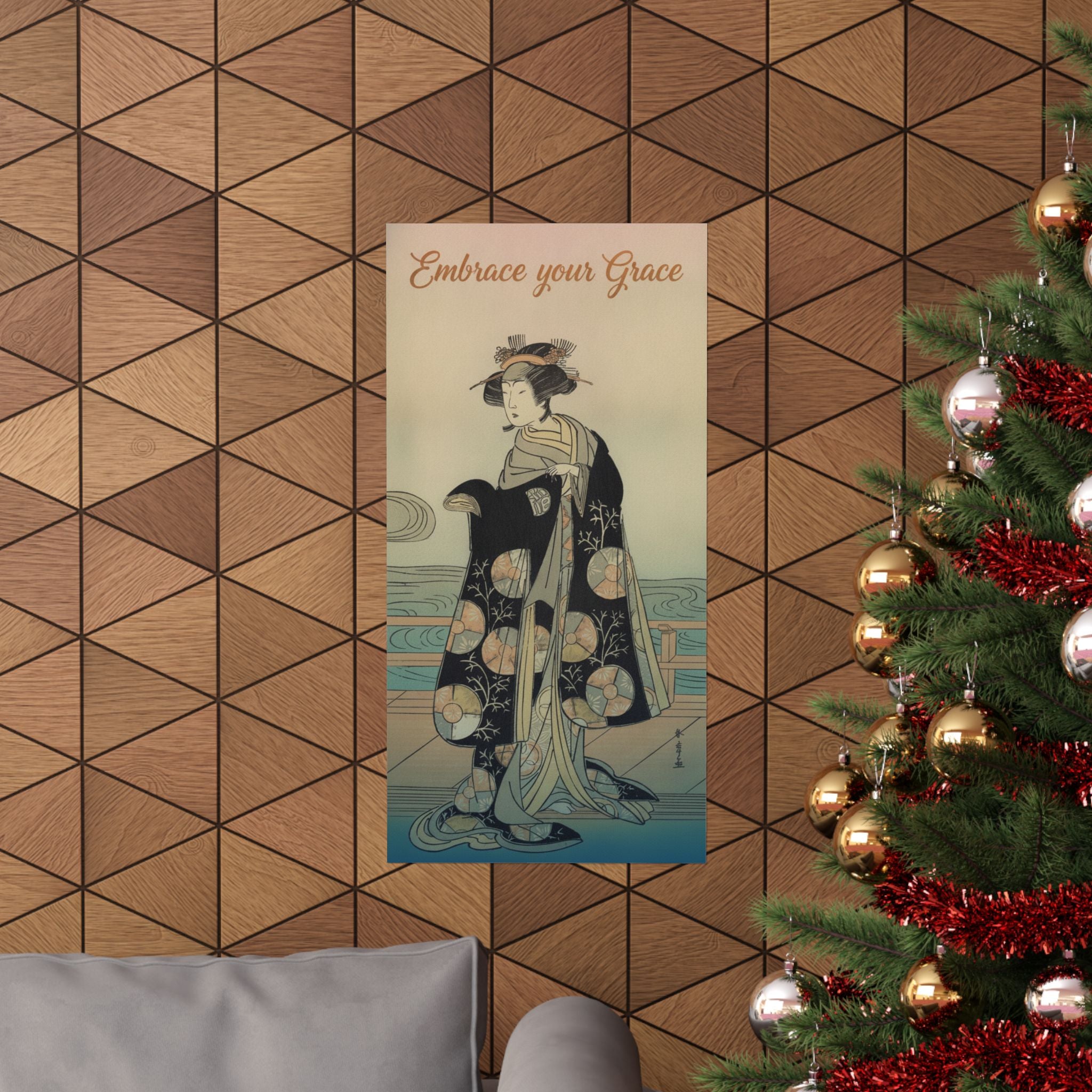 Affirmation — Yoshizawa Iroha As A Woman Standing On The Engawa Of A House By A River — Matte Poster