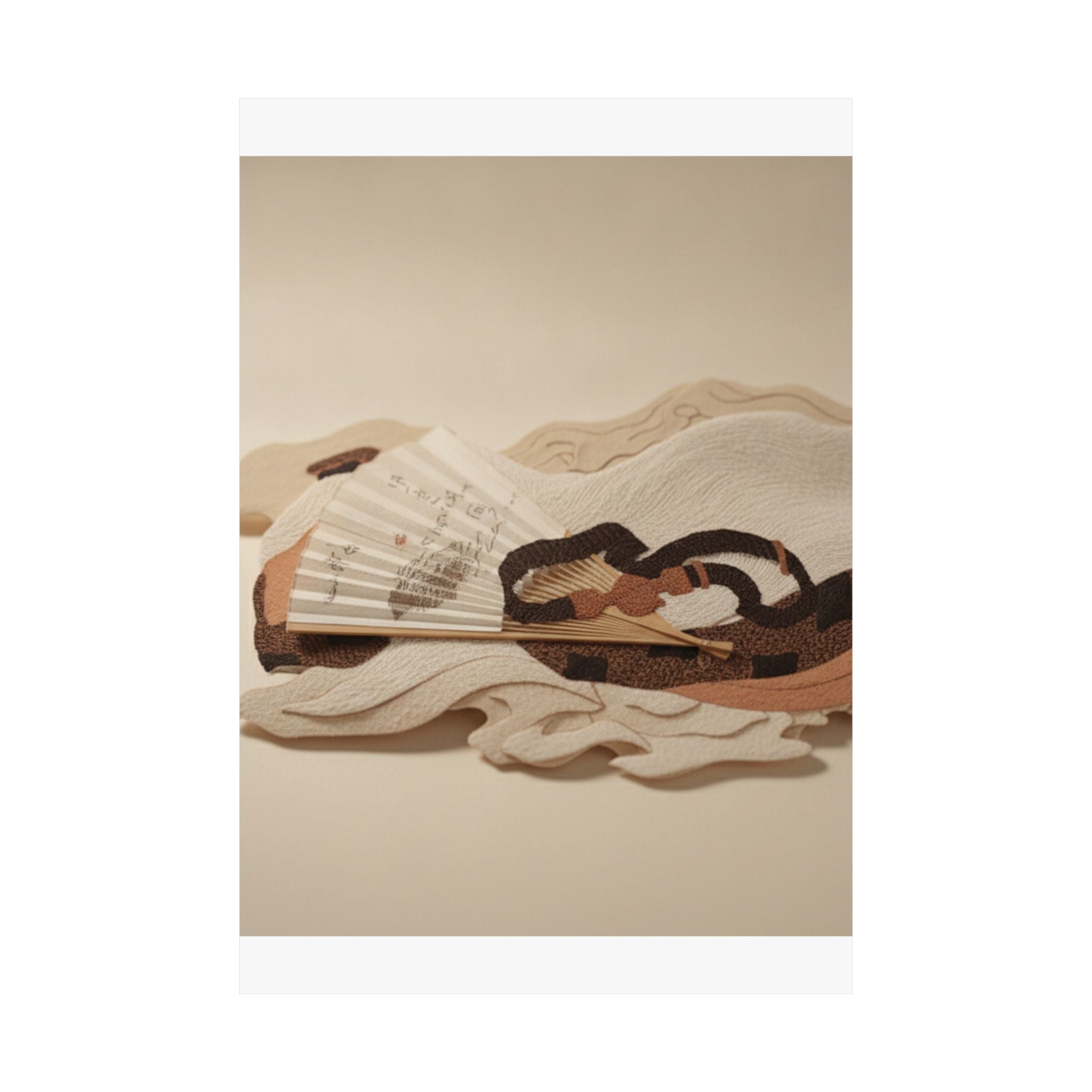 Product Marketing — Belt And Fan On A Piece Of Cloth — Matte Poster