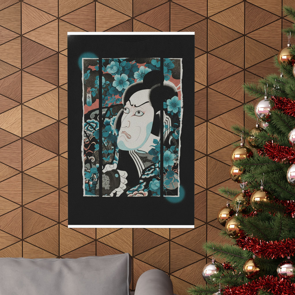 Streetwear Collage — Kabuki Actor Ichikawa Ebizō V As Kumagai Jirō Naozane — Matte Poster