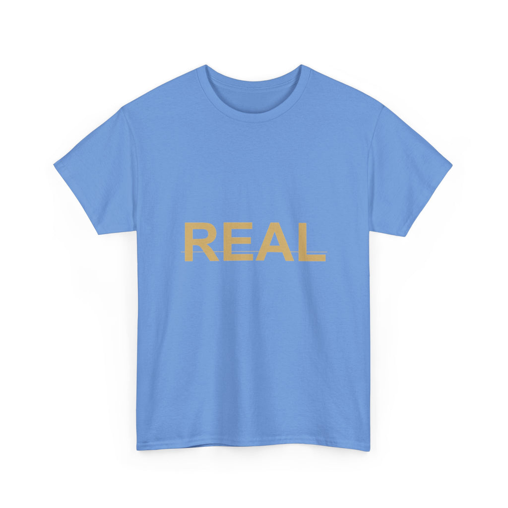 REAL Bold Gold Lettering Minimal Statement Tee