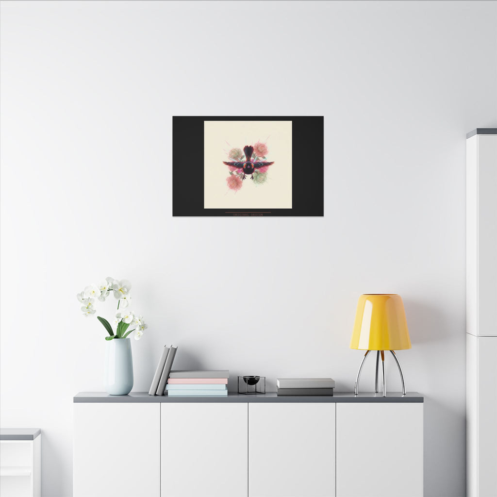 BRED IN THE CITY Flying Bird & Roses Matte Canvas