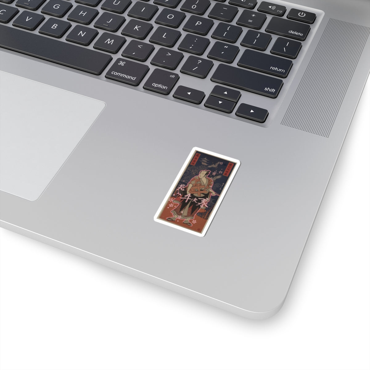 Japanese Street — The Fourth Matsumoto Koshiro As A Man Standing On The Bank Of A River — Kiss-Cut Sticker