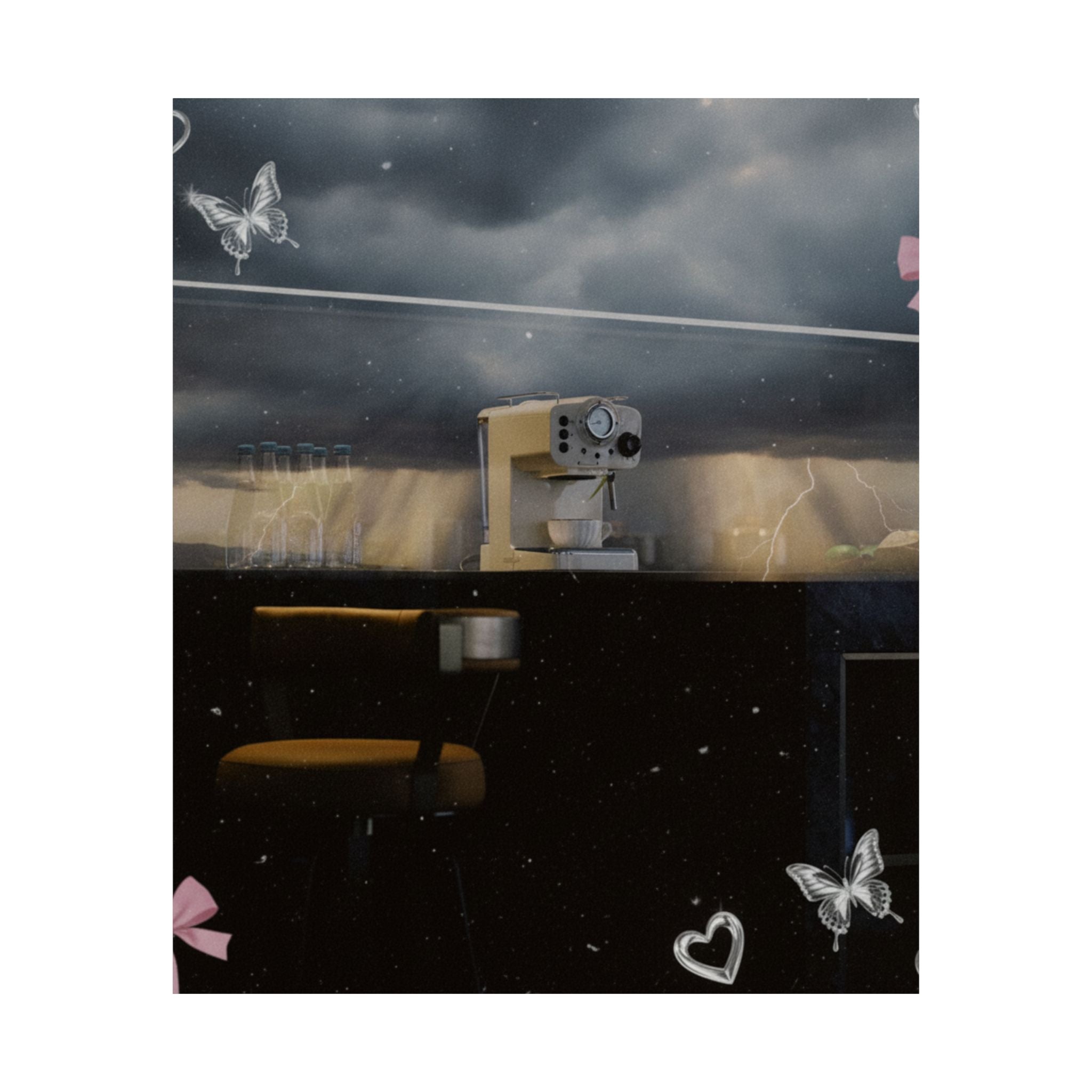 Dramatic Storm — Kitchen — Matte Poster