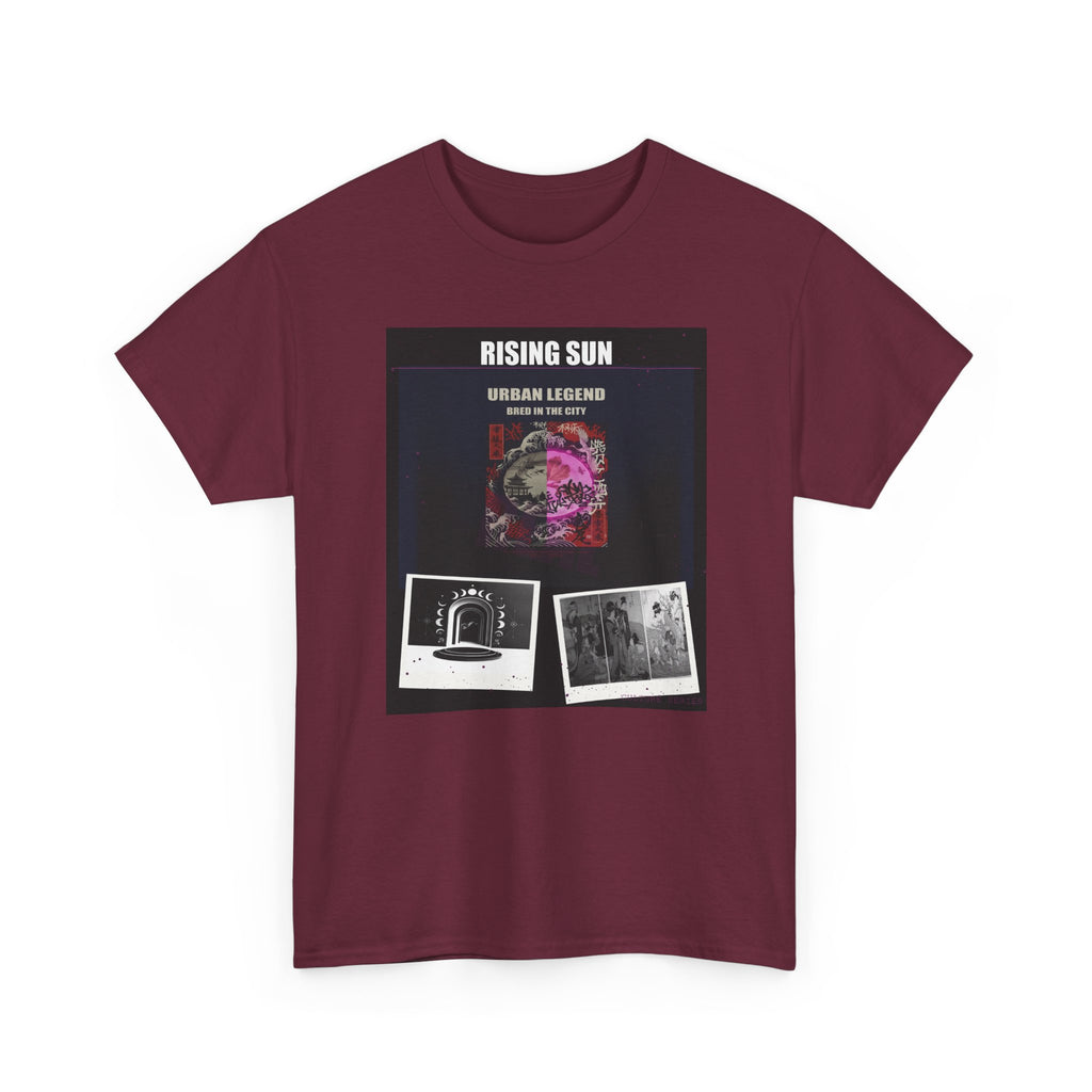 RISING SUN Magenta Night Poster Collage Graphic Tee