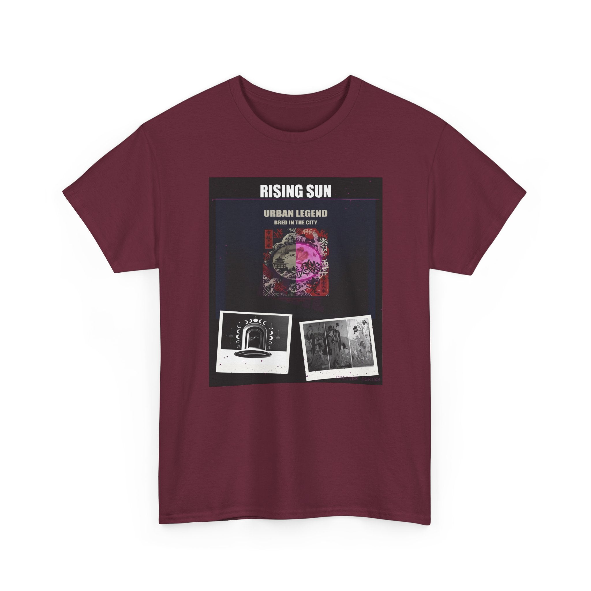 RISING SUN Magenta Night Poster Collage Graphic Tee