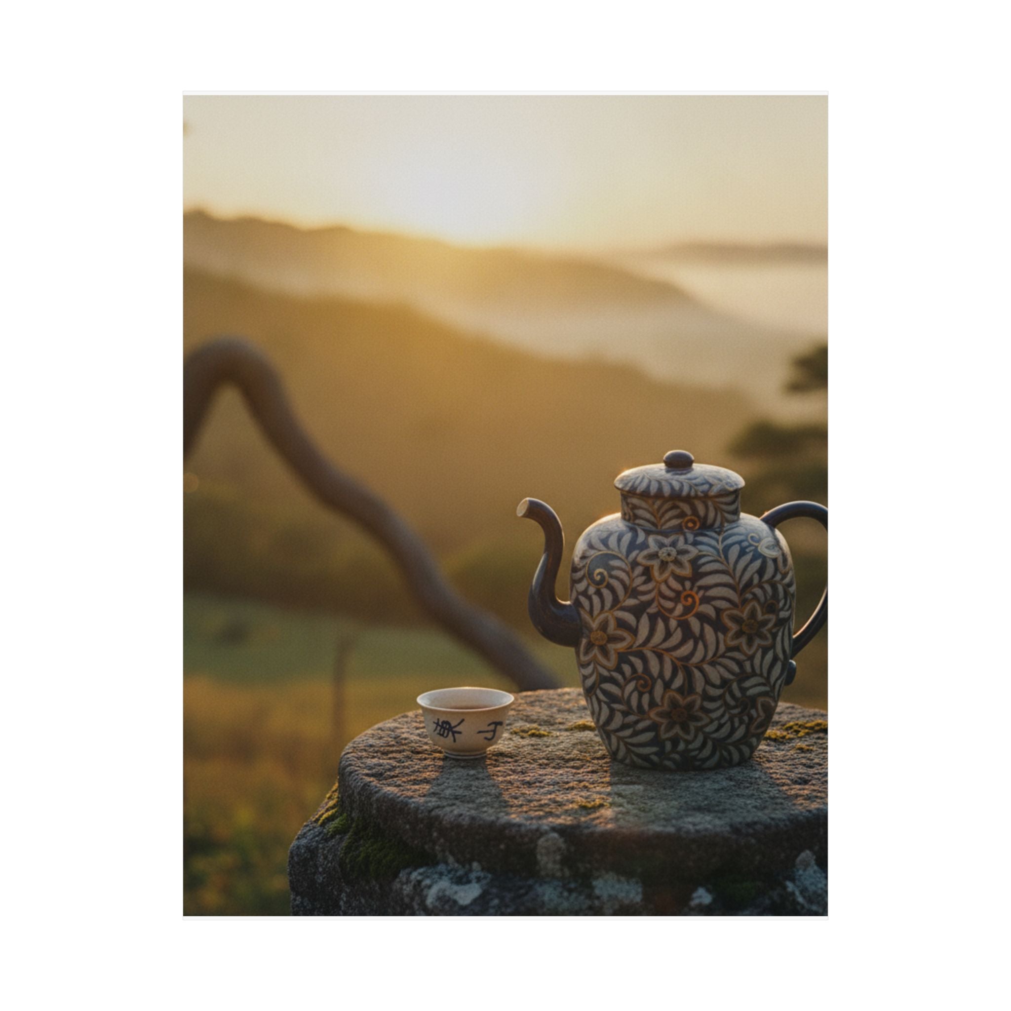 Scenic Nature — Wine Pot And Cup — Matte Poster