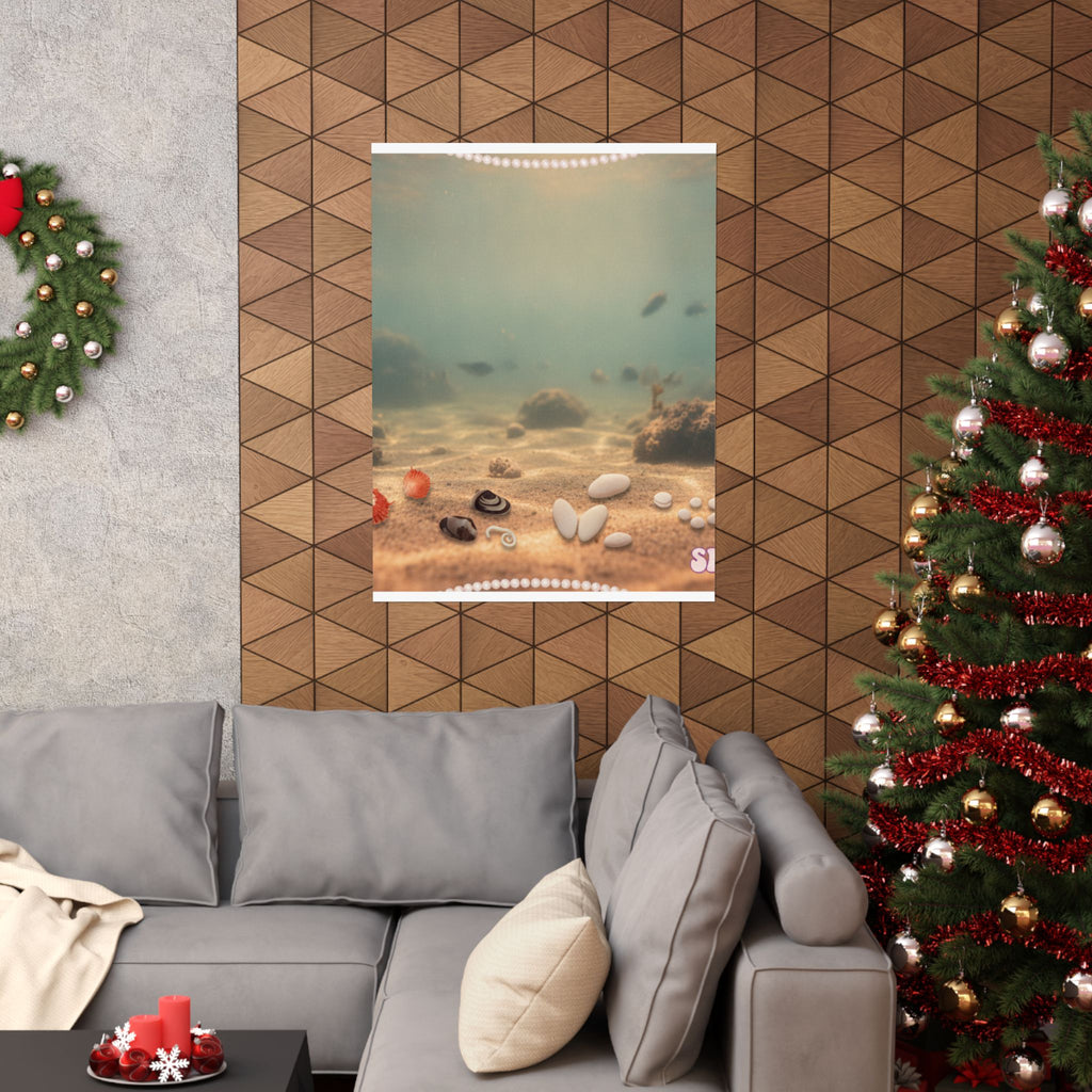 Scenic Nature — Shells Under Water — Matte Poster