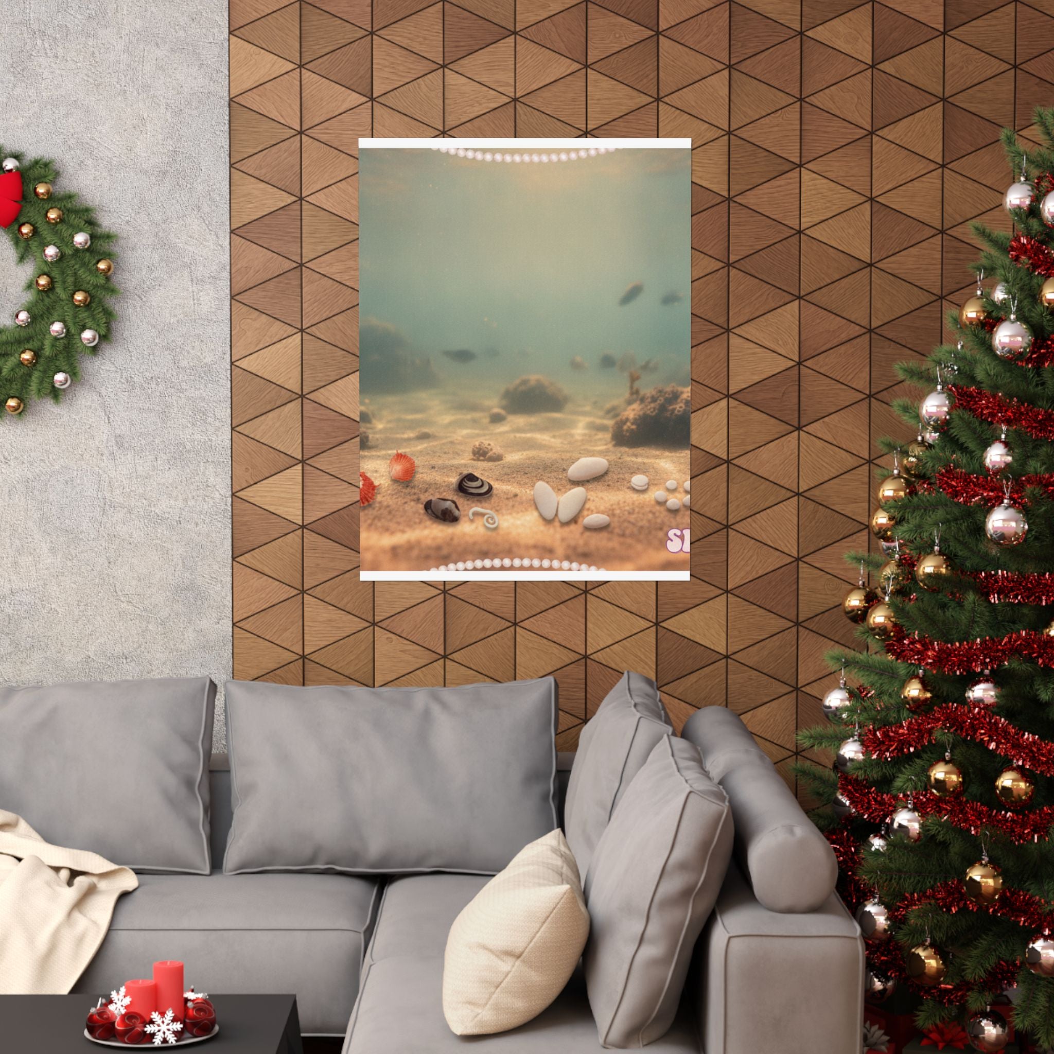 Scenic Nature — Shells Under Water — Matte Poster