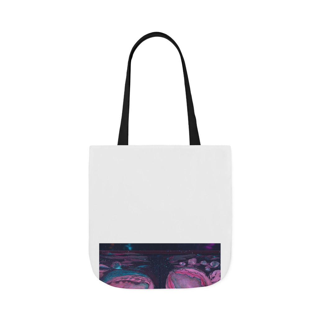 Neon Night Glow Agate Abstract Photo Canvas Tote Bag