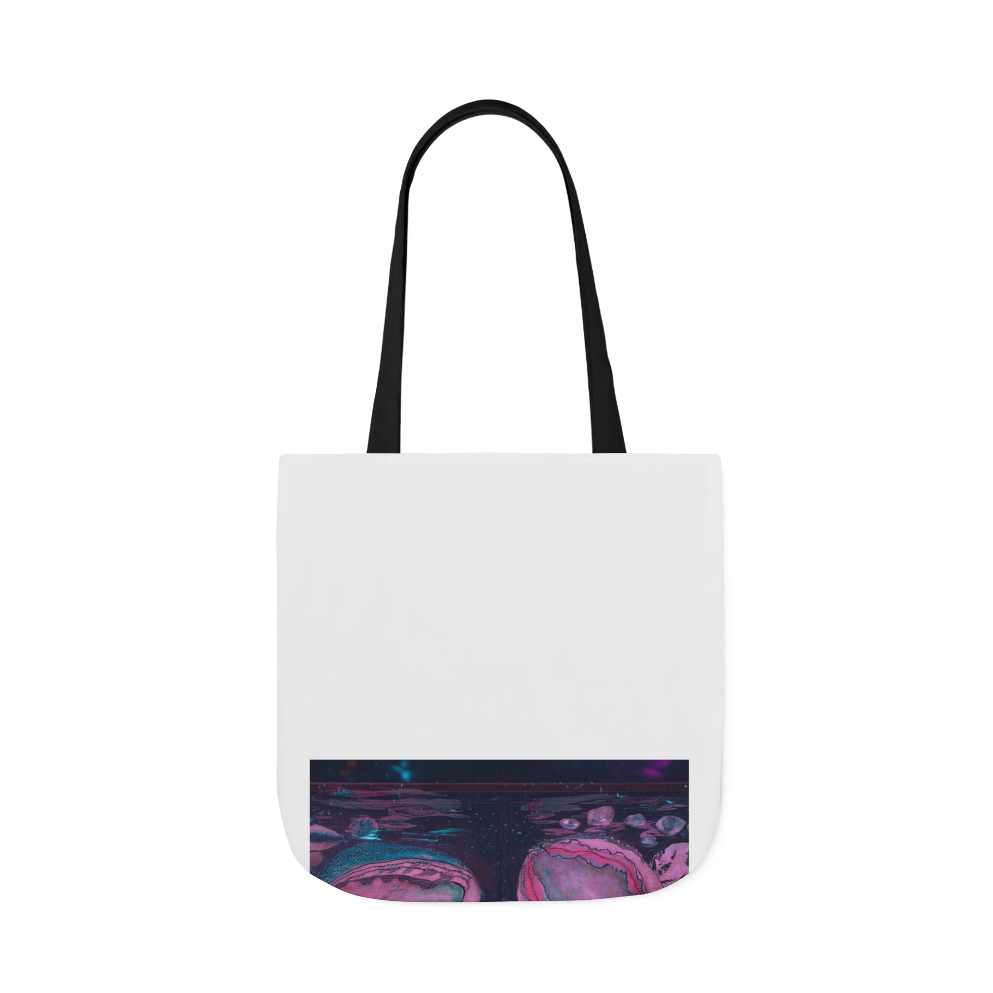 Neon Night Glow Agate Abstract Photo Canvas Tote Bag