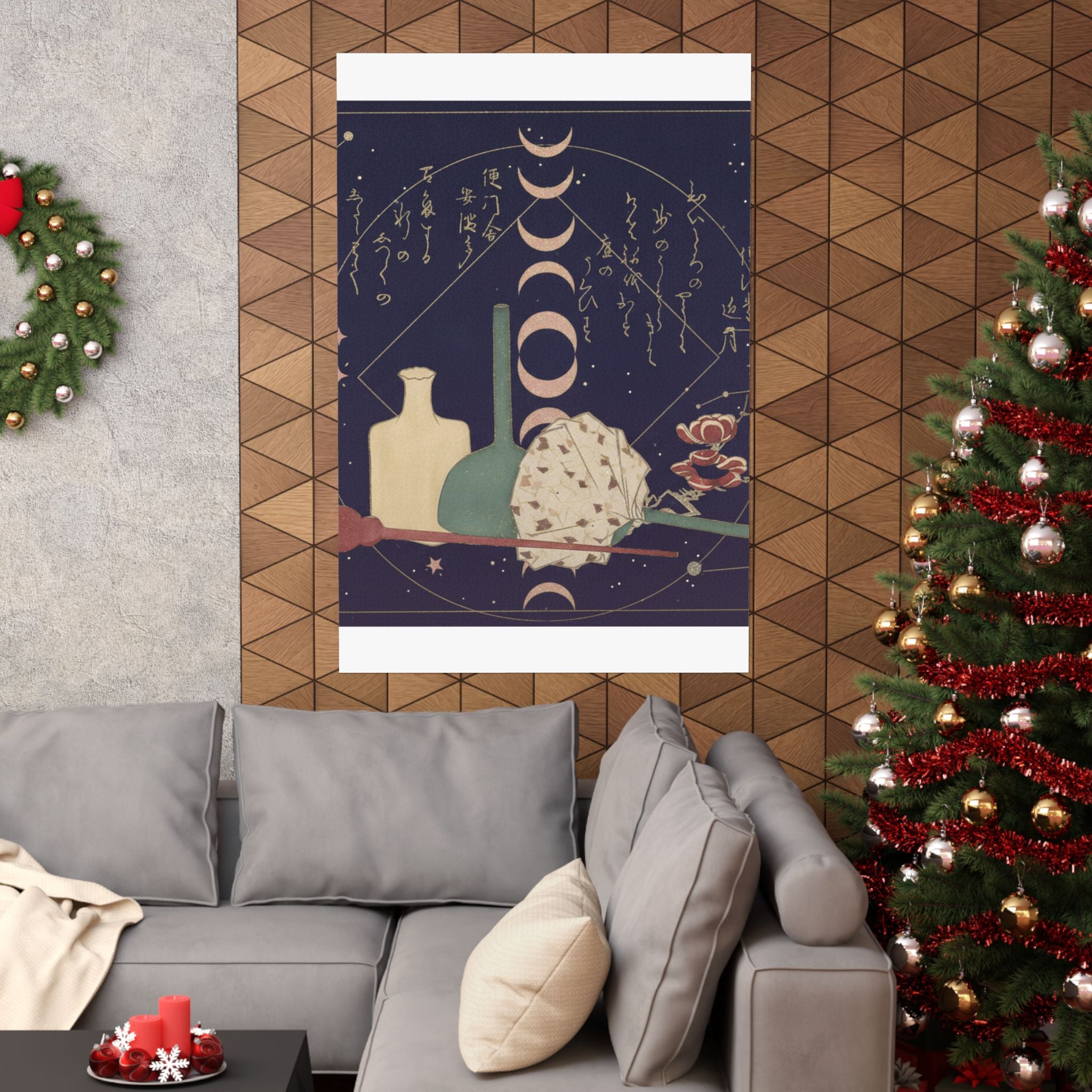 Celestial — Glass-Wares With Plum Blossoms — Matte Poster