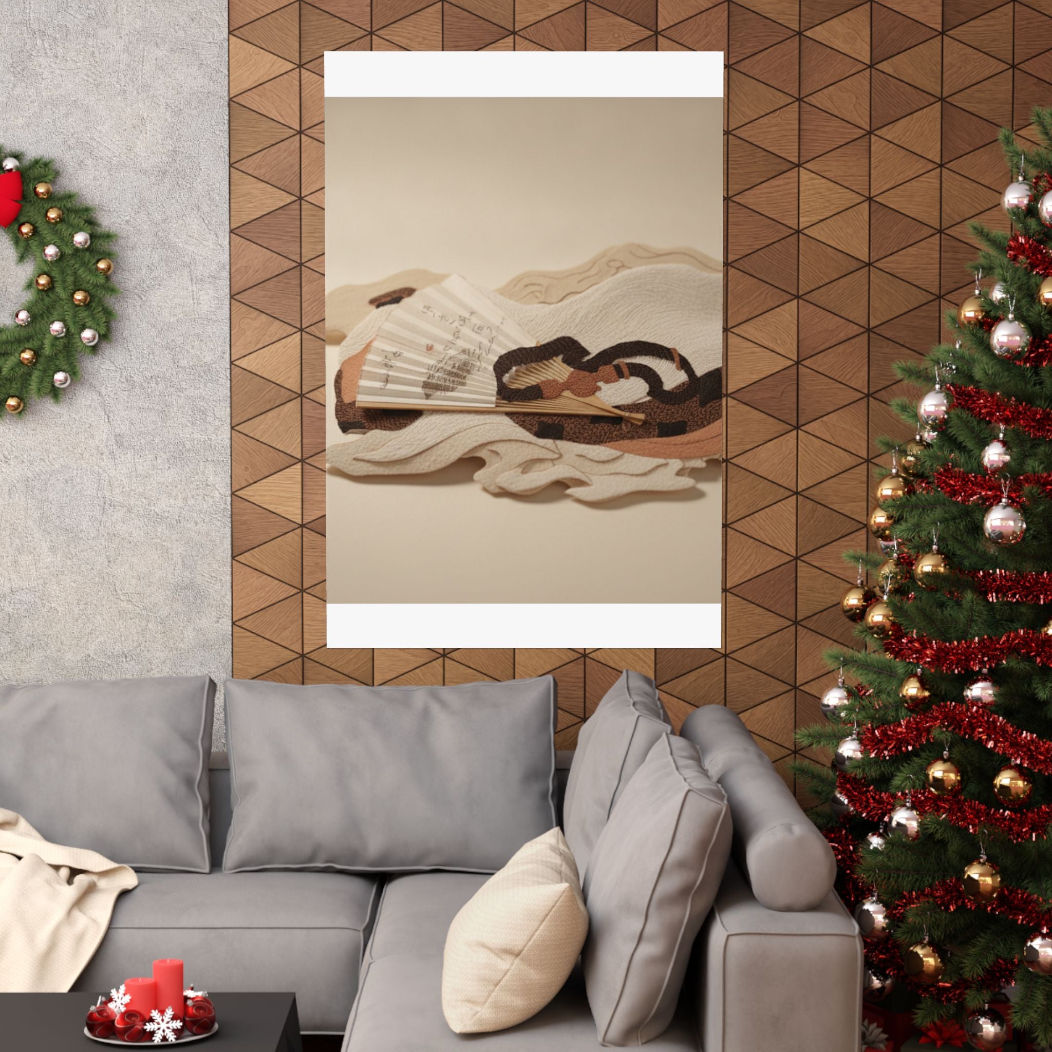 Product Marketing — Belt And Fan On A Piece Of Cloth — Matte Poster