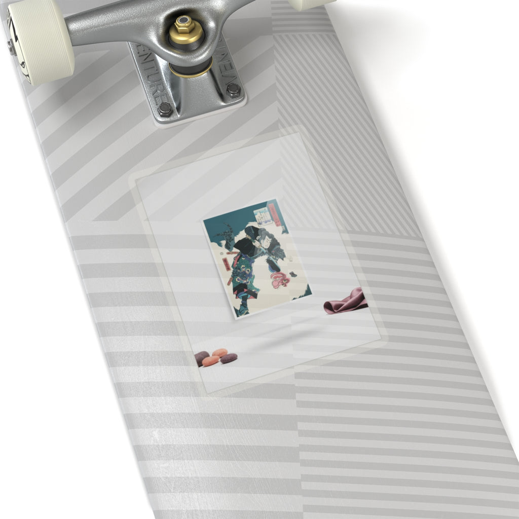 Product Marketing — The Warrior Slaying The Giant White Hihi — Kiss-Cut Sticker