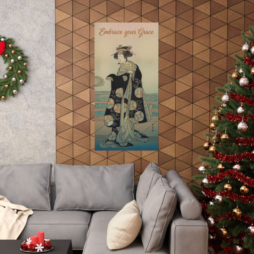 Affirmation — Yoshizawa Iroha As A Woman Standing On The Engawa Of A House By A River — Matte Poster
