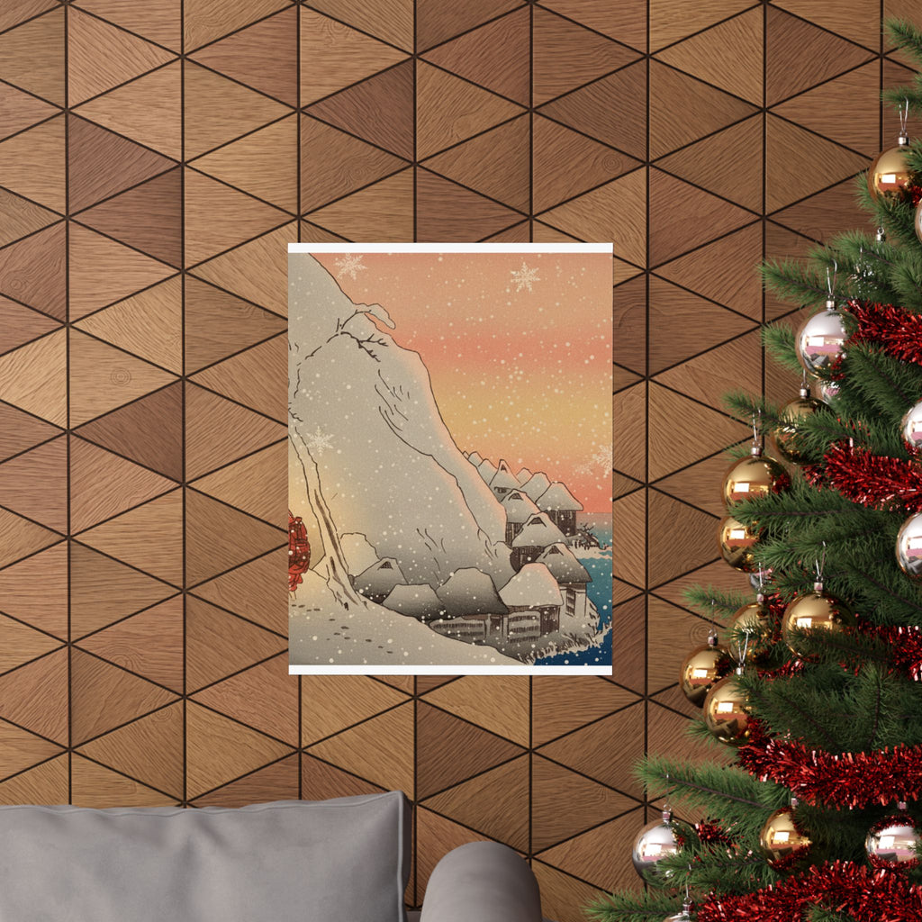 Southern Sunset — Nichiren In Snow At Tsukahara, Sodo Province — Matte Poster
