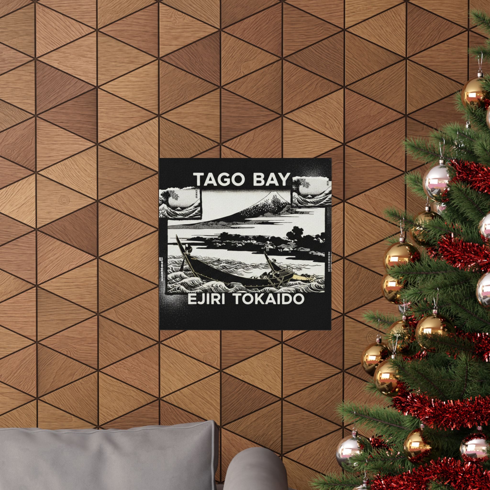 Streetwear Collage — Tago Bay Near Ejiri On The Tōkaidō (Tōkaidō Ejiri Tago No Ura Ryaku Zu), From Th — Matte Poster