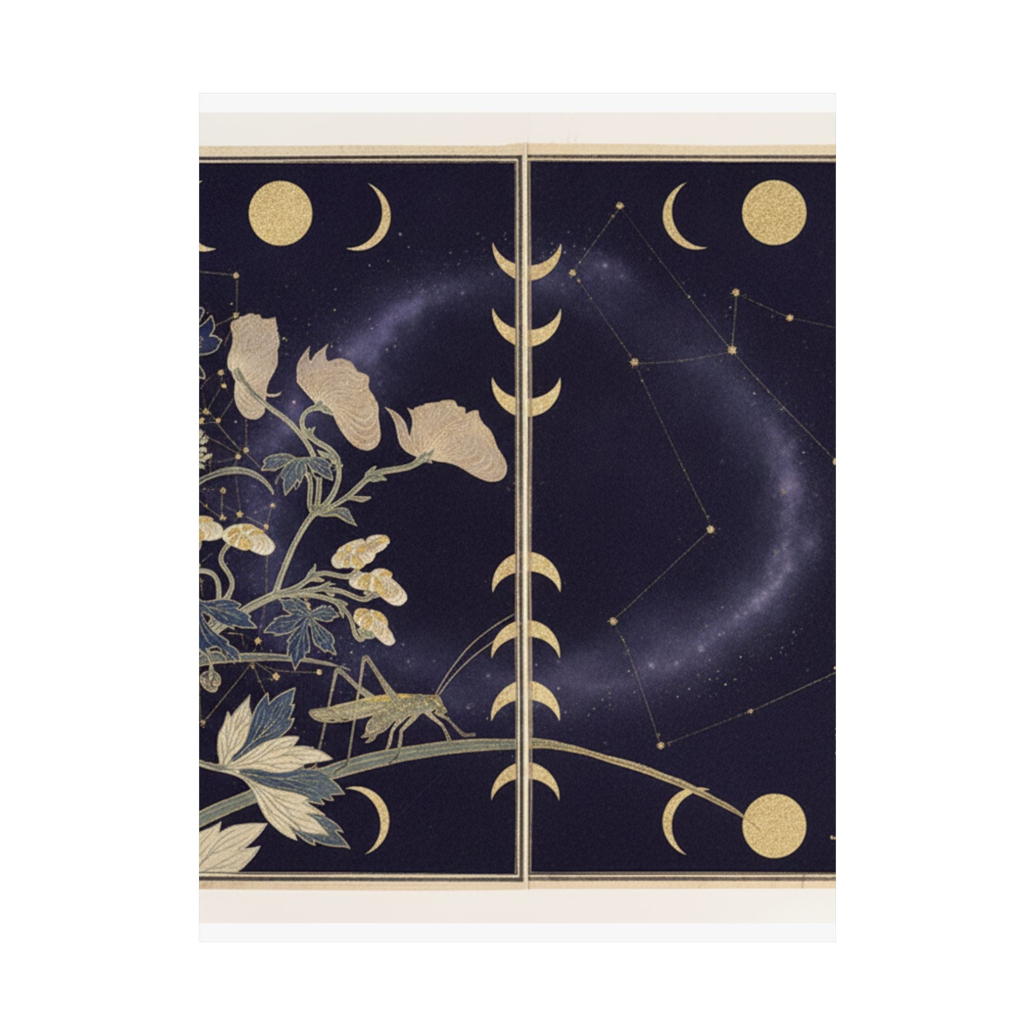 Celestial — Katydid (Umaoi-Mushi); Centipede, (Mukade), From The Picture Book Of Crawling Cr — Matte Poster