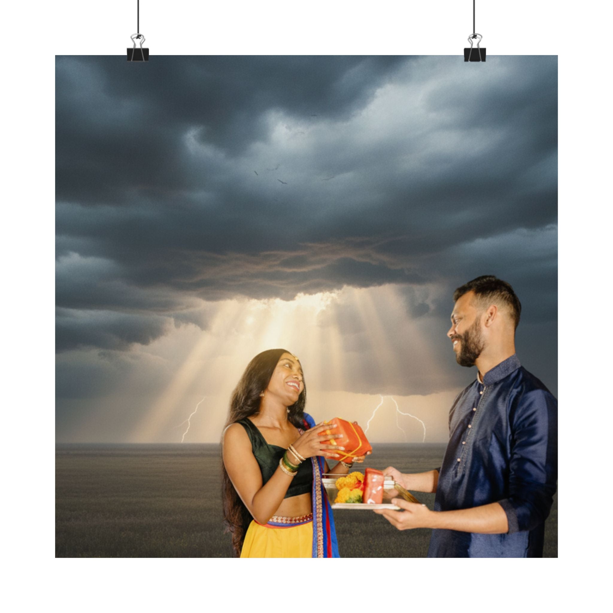 Dramatic Storm — Person — Matte Poster