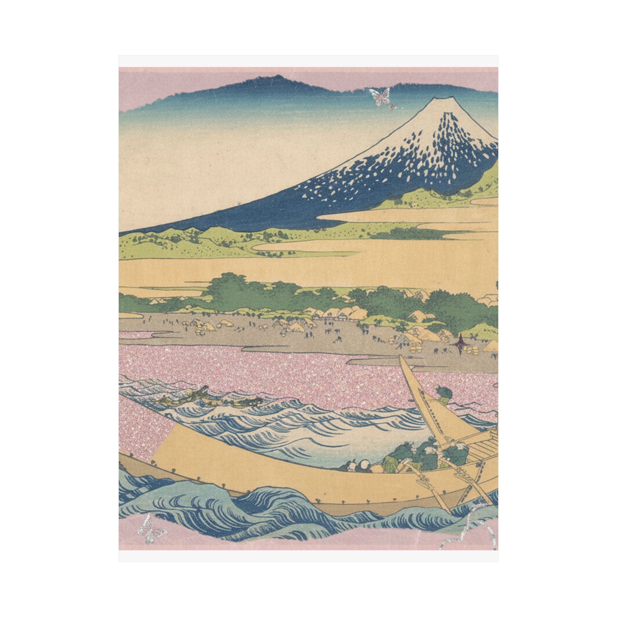 Scenic Nature — Tago Bay Near Ejiri On The Tōkaidō (Tōkaidō Ejiri Tago No Ura Ryaku Zu), From Th — Matte Poster