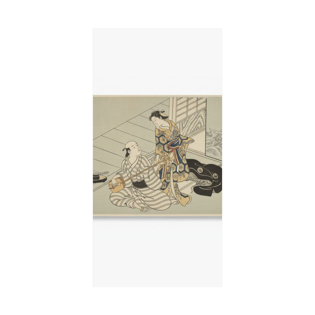 Ecommerce Main — Lady Interrupting Her Lover, Who Is Playing The Shamisen — Matte Poster