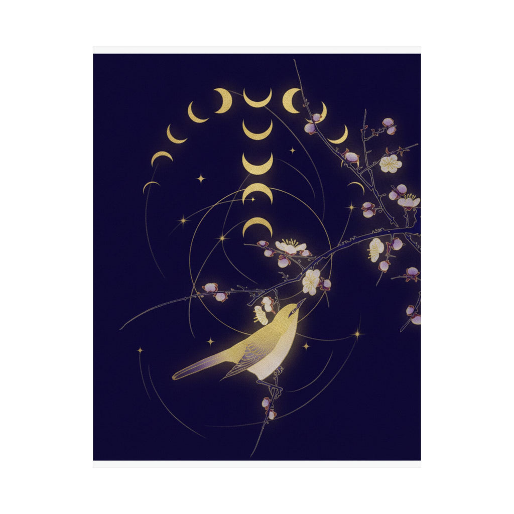 Celestial — New Moon; Nightingale On A Plum Branch — Matte Poster
