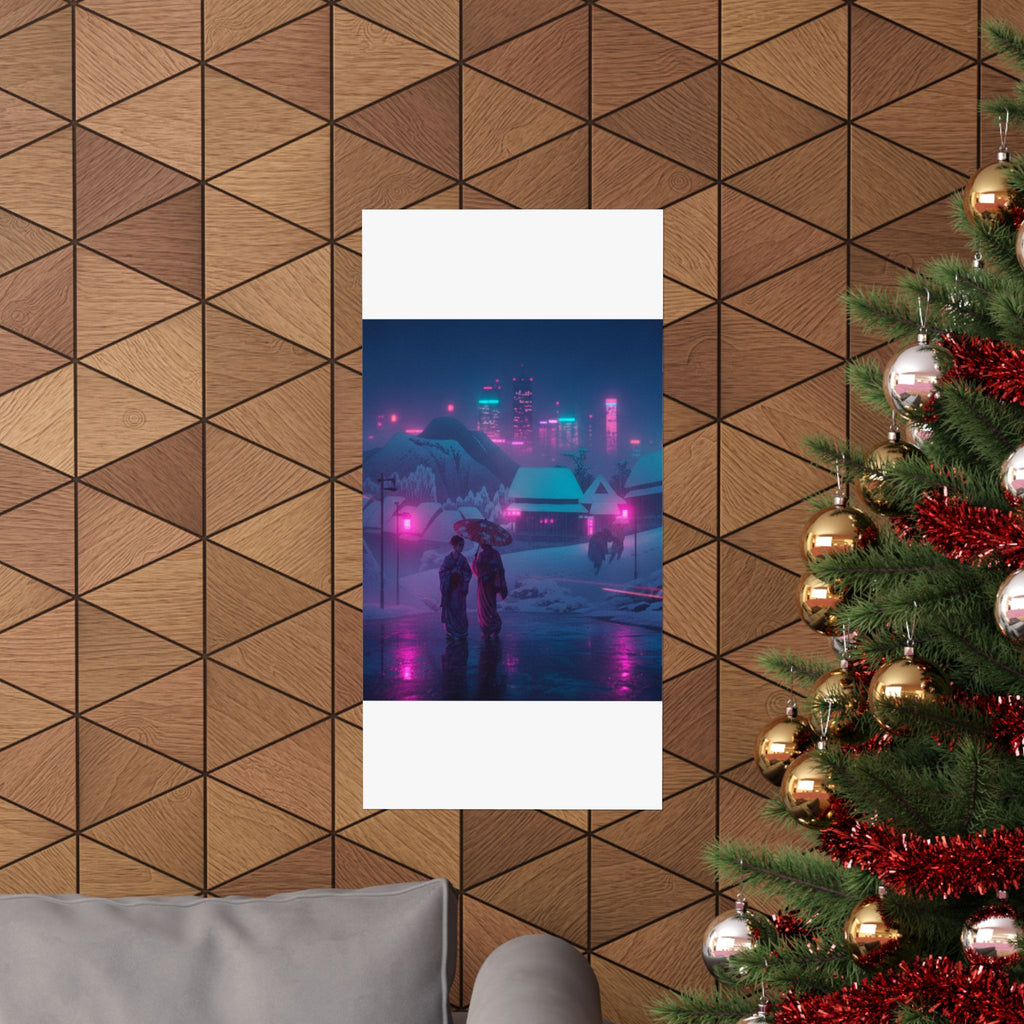 Neon Noir — Evening Snow — Matte Poster