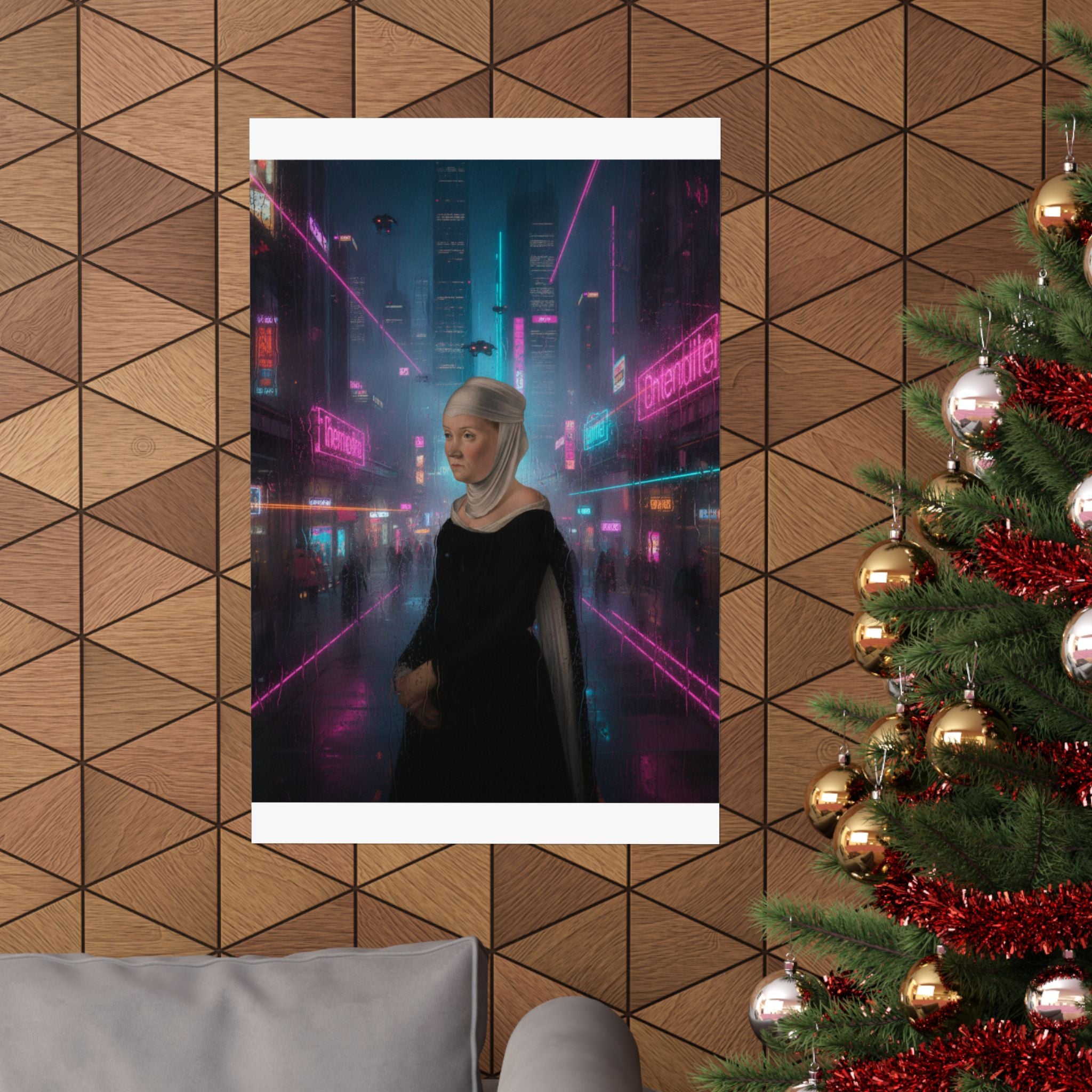 Neon Noir — Person — Matte Poster