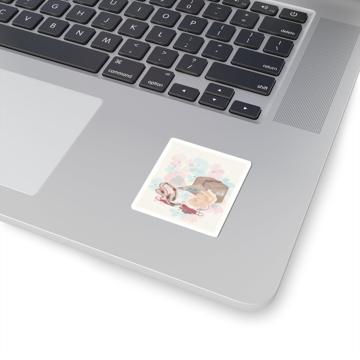 Watercolor — Mask And Other Objects For The Noh Dance — Kiss-Cut Sticker