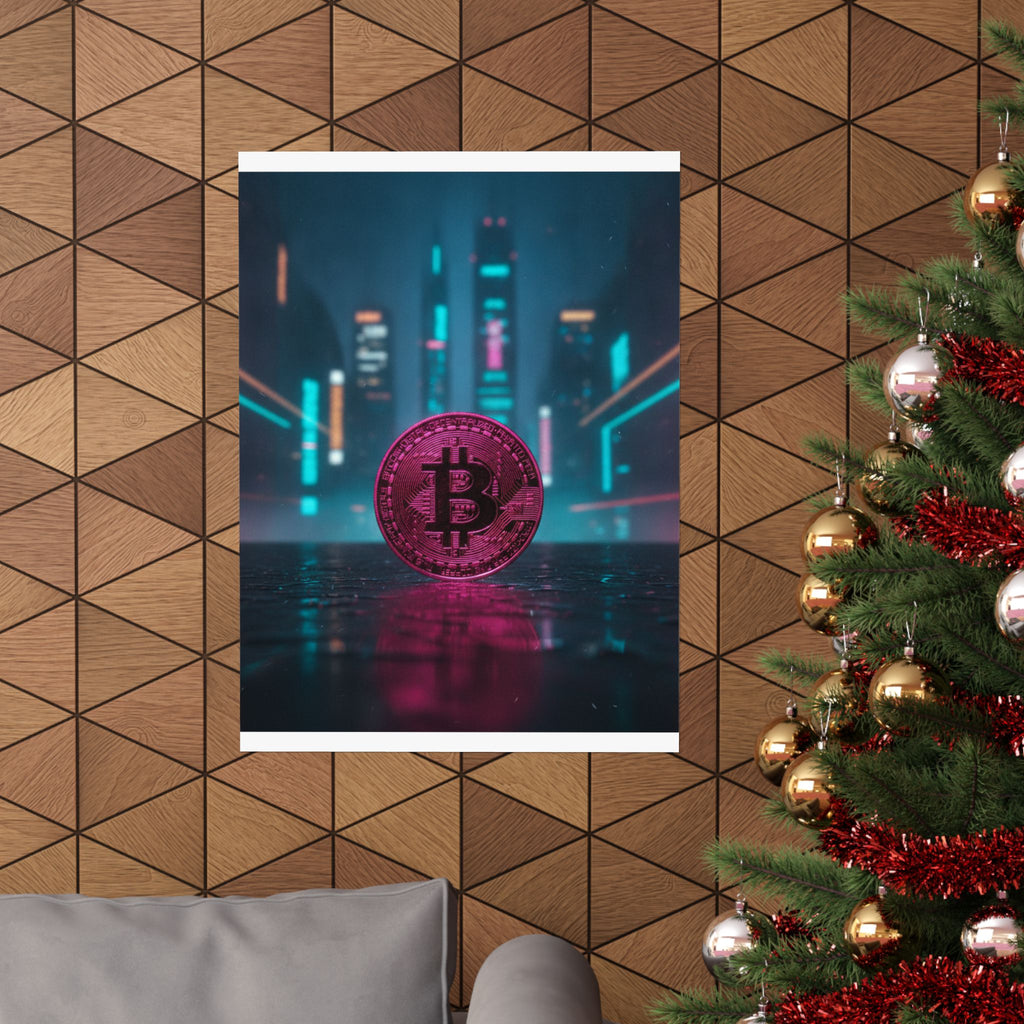 Neon Noir — Coin — Matte Poster