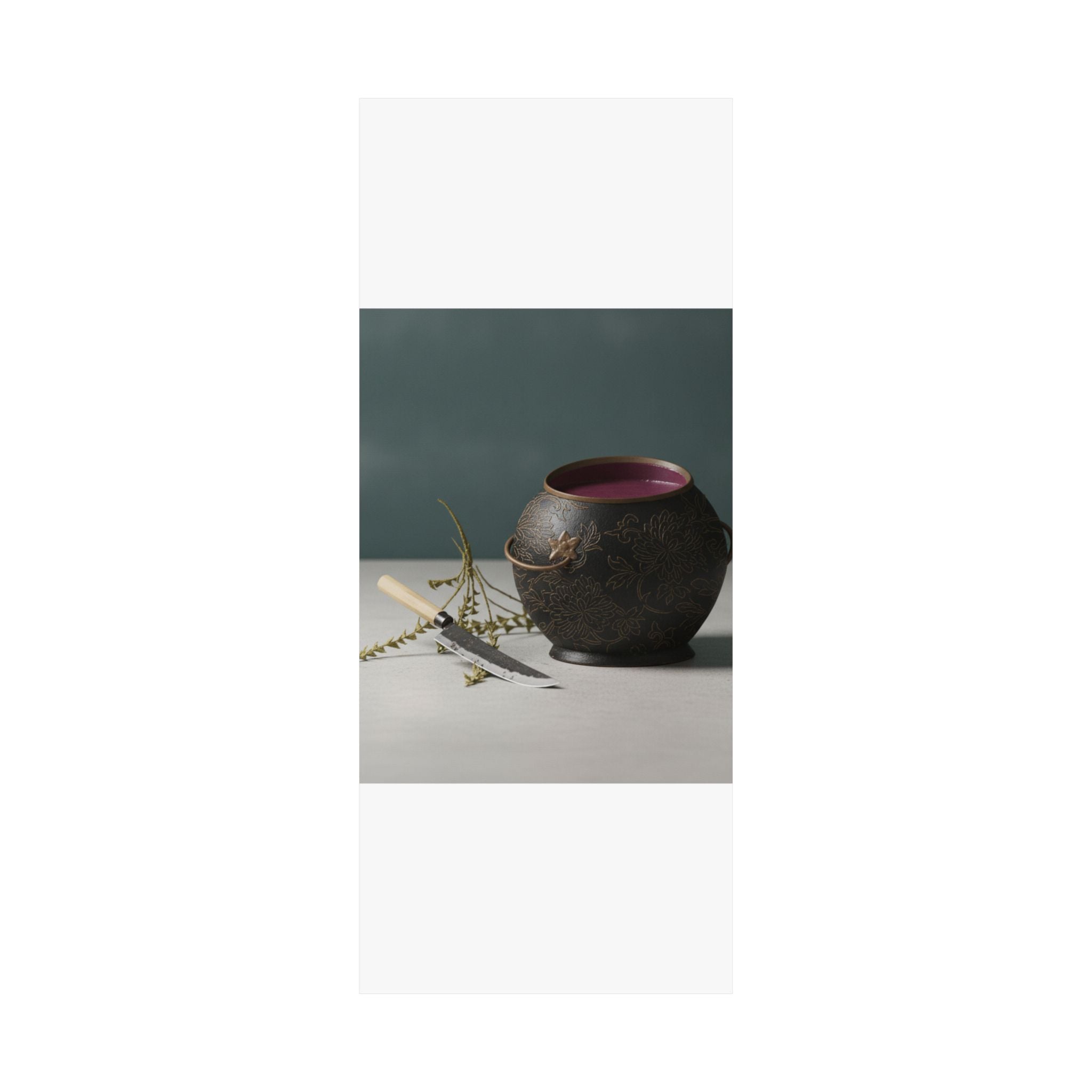 Product Marketing — Vase And Kitchen Knife — Matte Poster