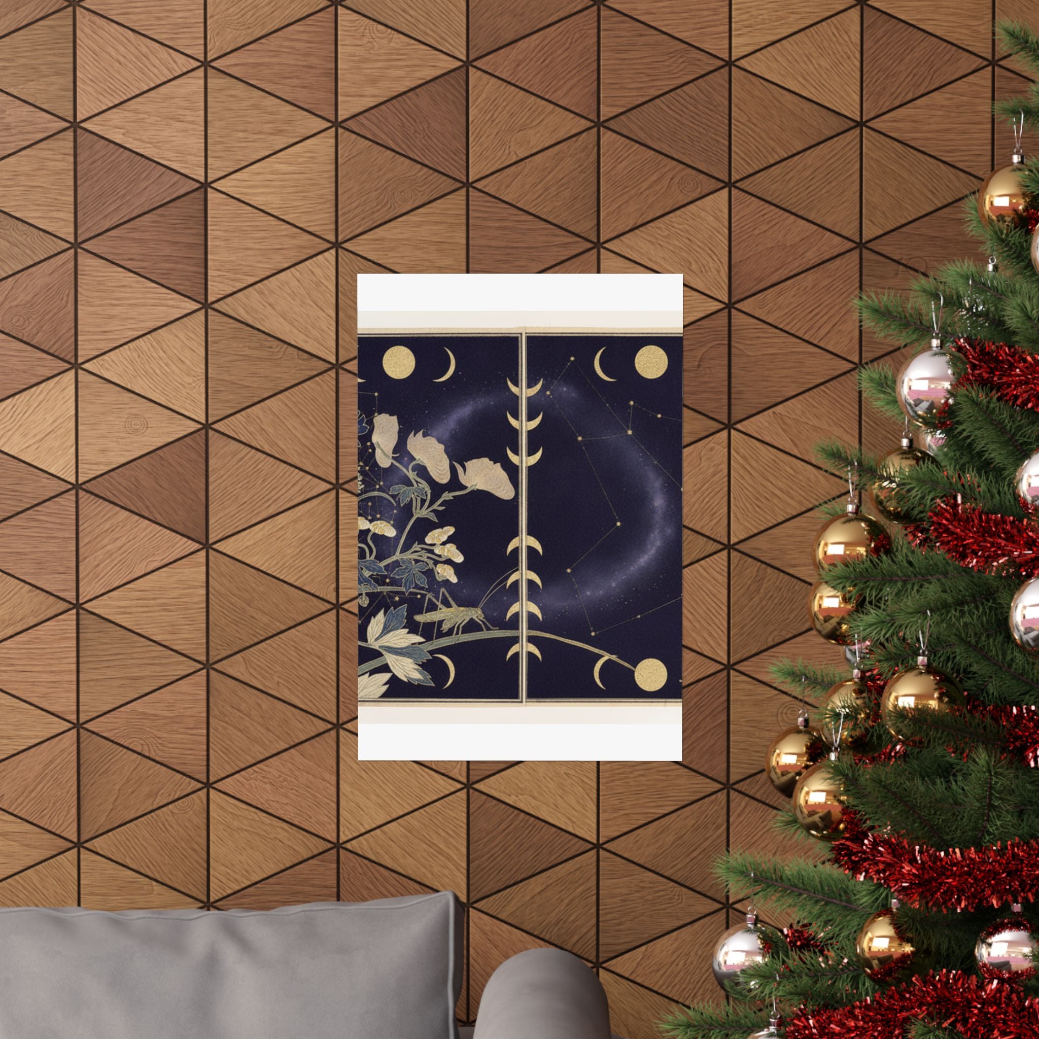 Celestial — Katydid (Umaoi-Mushi); Centipede, (Mukade), From The Picture Book Of Crawling Cr — Matte Poster