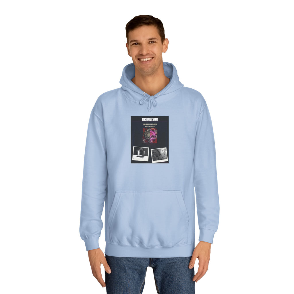 RISING SUN Magenta Night Poster Collage Hoodie