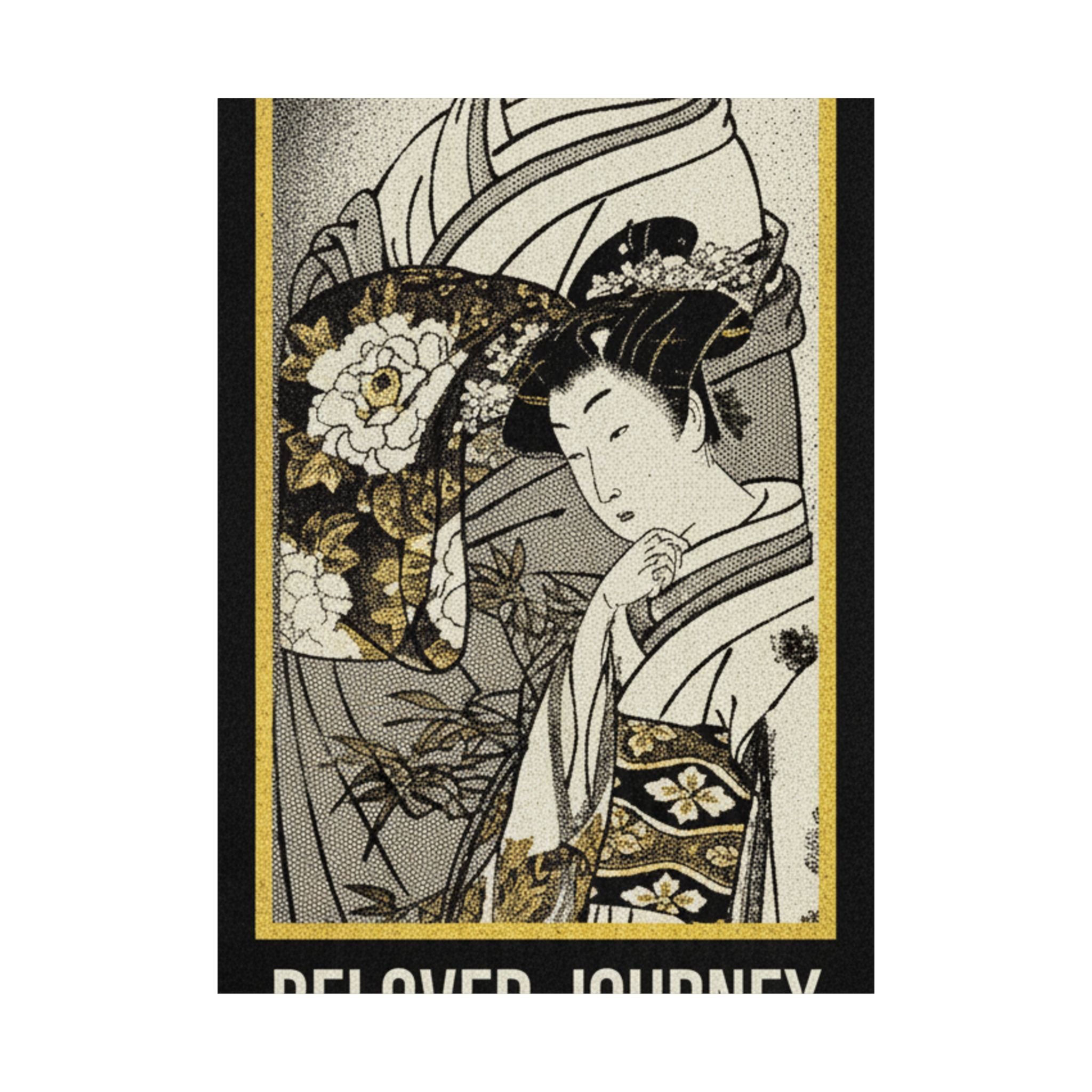 Streetwear Collage — Oiran And Attendant Out For A Stroll — Matte Poster