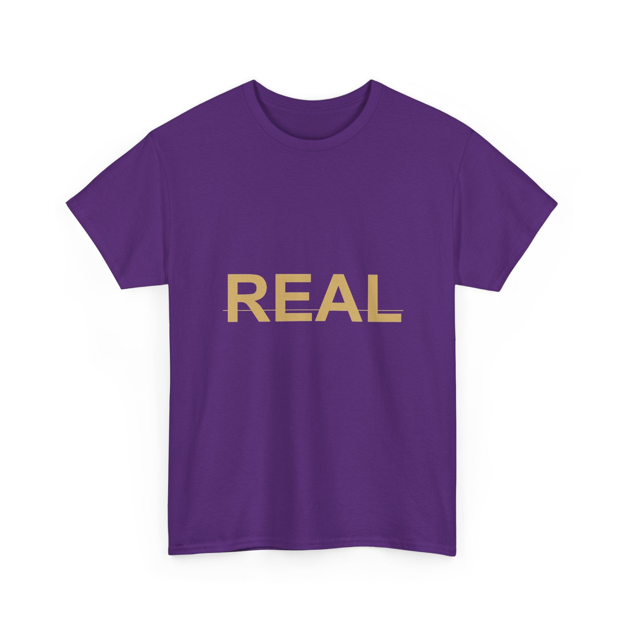 REAL Bold Gold Lettering Minimal Statement Tee