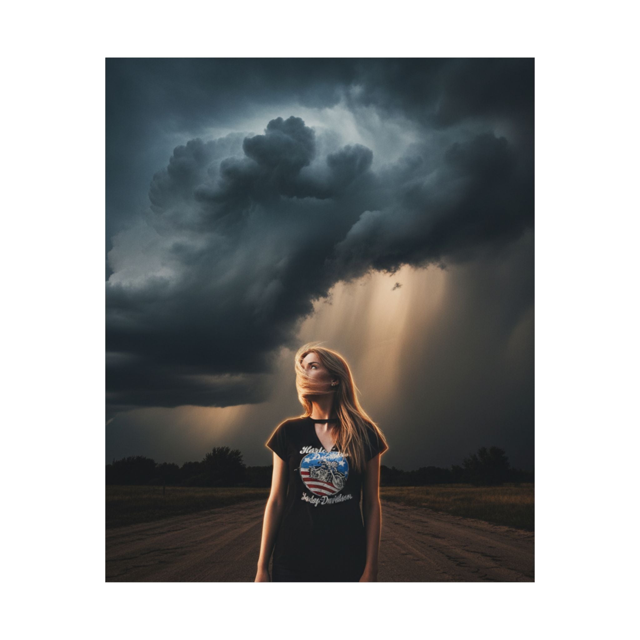 Dramatic Storm — Person — Matte Poster