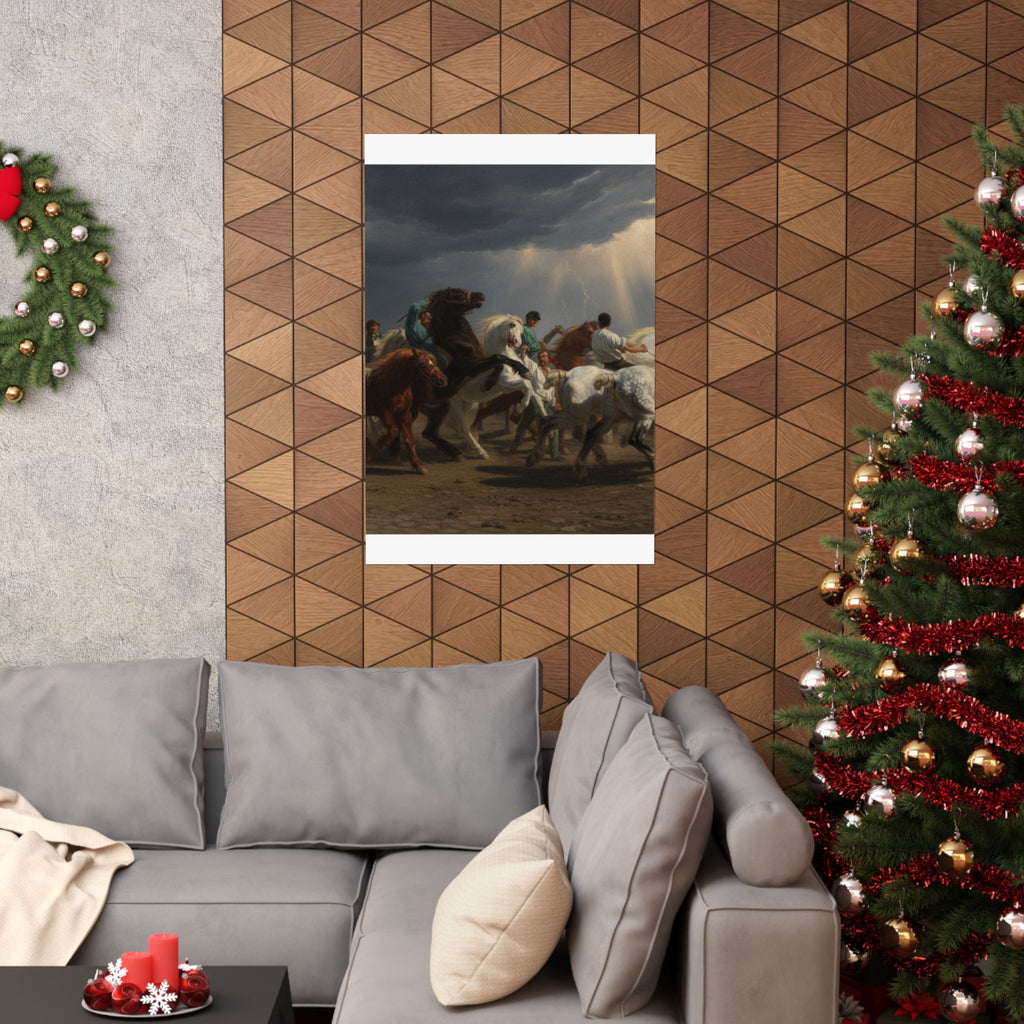 Dramatic Storm — Horse — Matte Poster