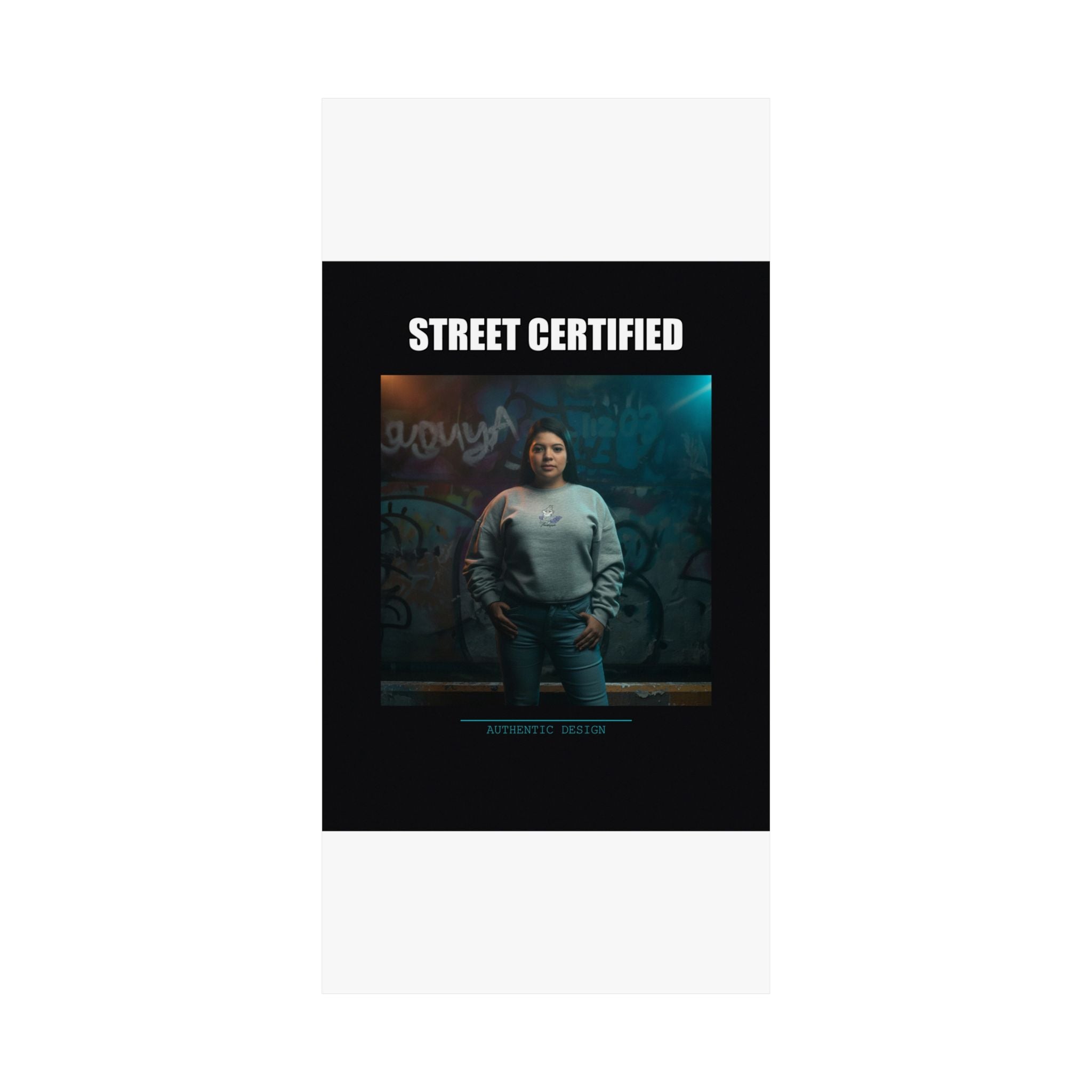 Street Certified Graffiti Wall Portrait Matte Poster