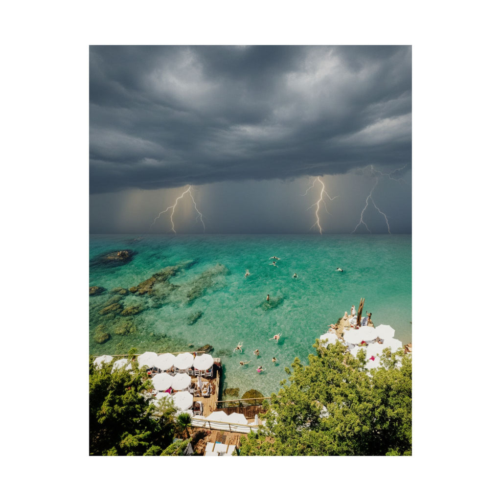 Dramatic Storm — Beach — Matte Poster