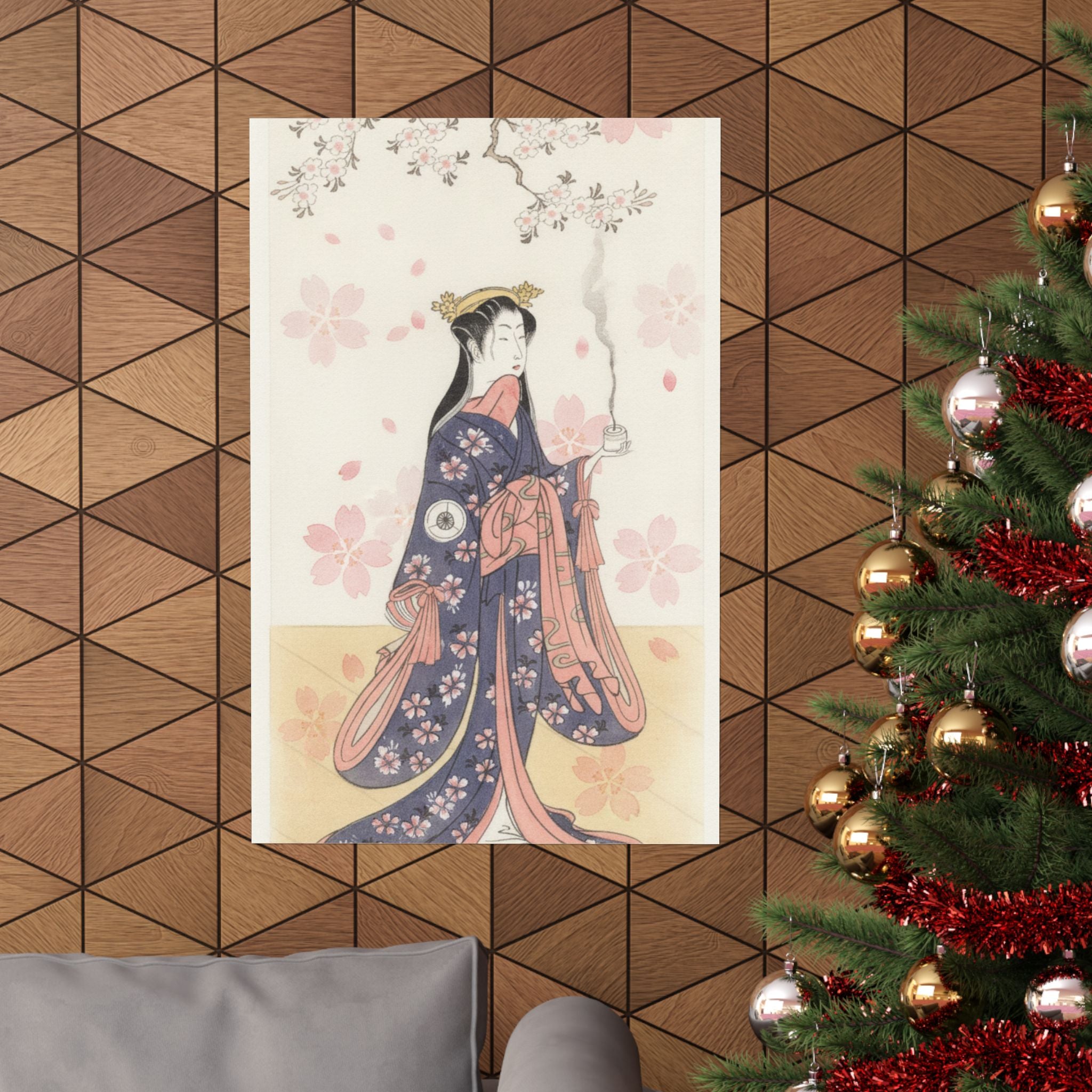 Watercolor — The Actor Iwai Hanshirō Iv As Sakura Hime, The Cherry Princess — Matte Poster