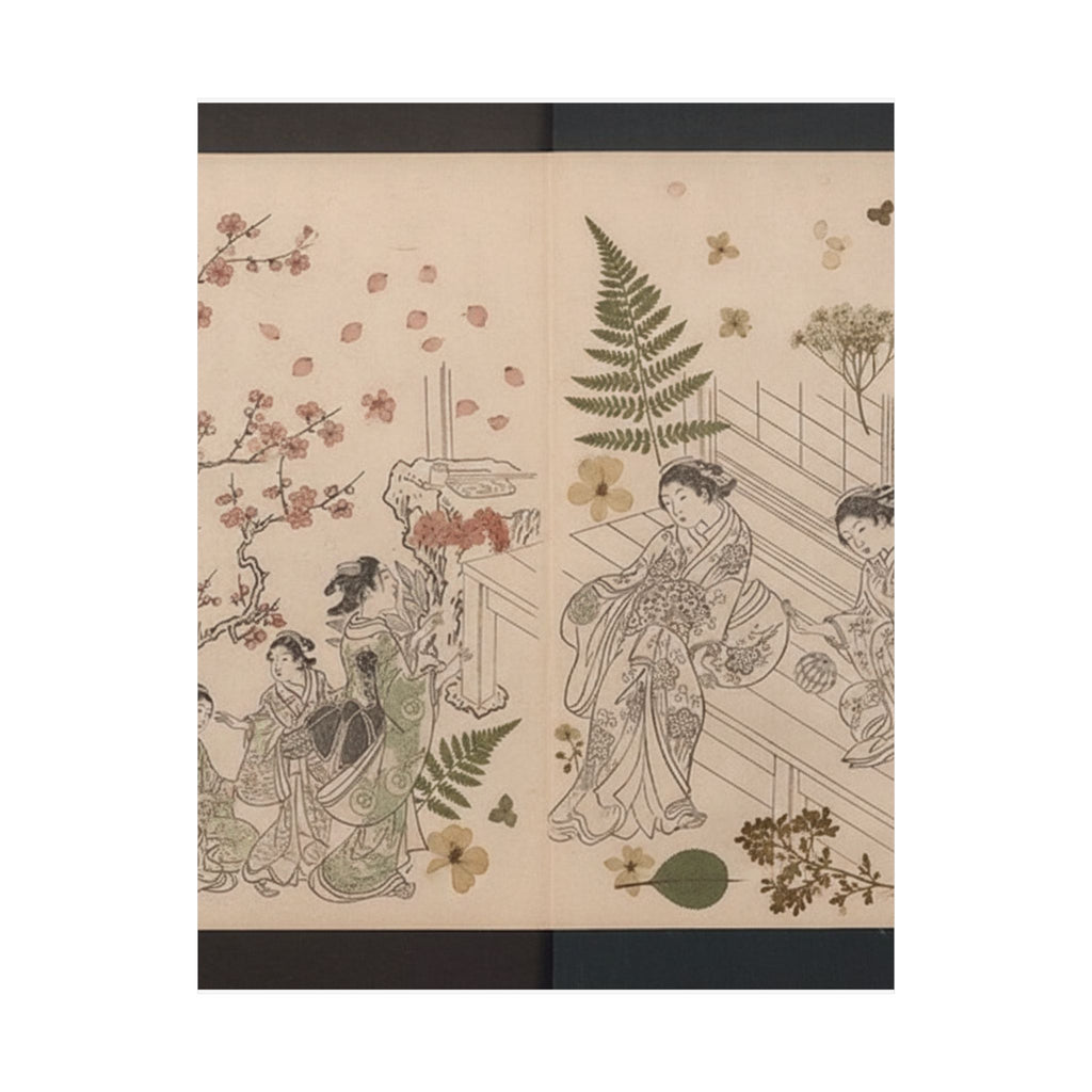 Botanical — True Reflections On The Life And Manners Of A Woman (Ehon Masukagami) 絵本十寸鏡 — Matte Poster
