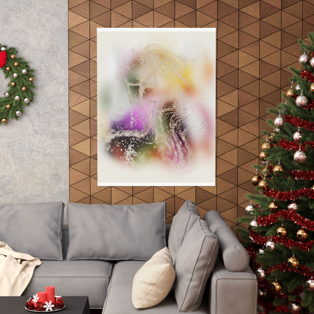 Dreamy Blurred Colour Cloud Abstract Art Poster