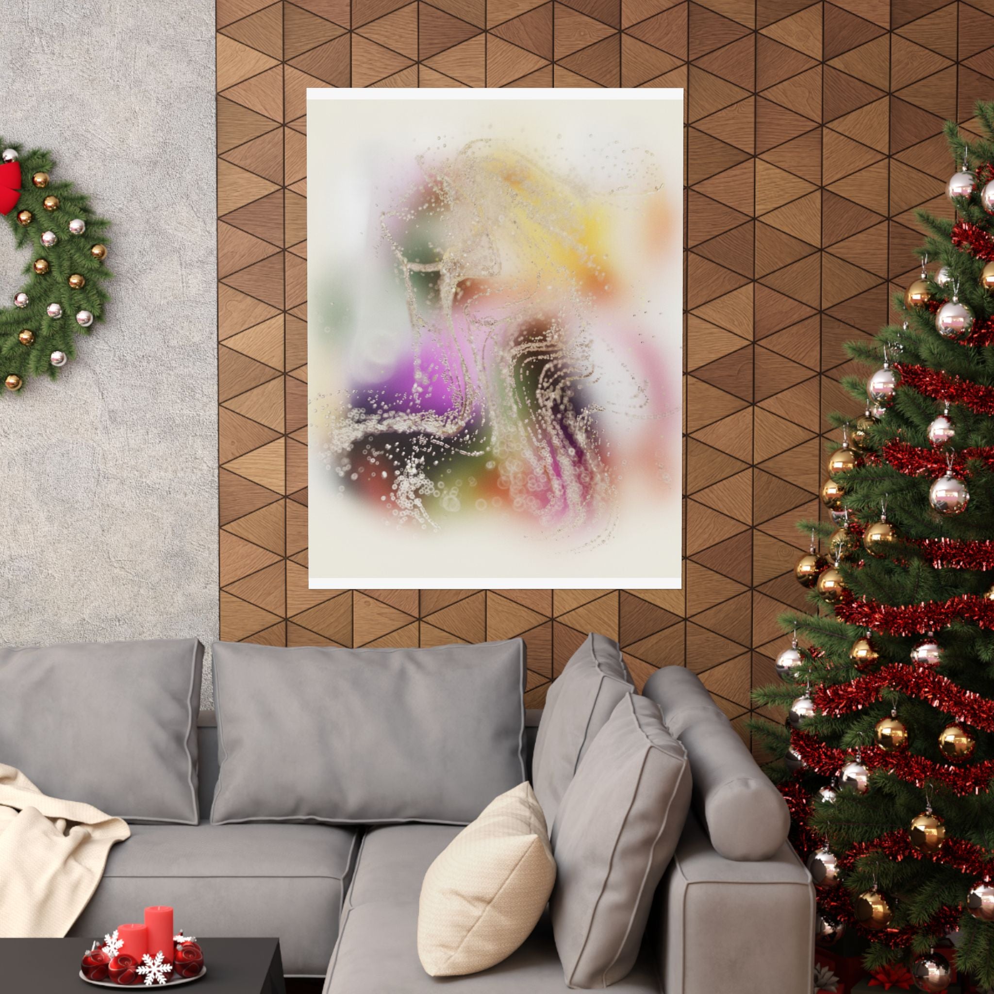 Dreamy Blurred Colour Cloud Abstract Art Poster