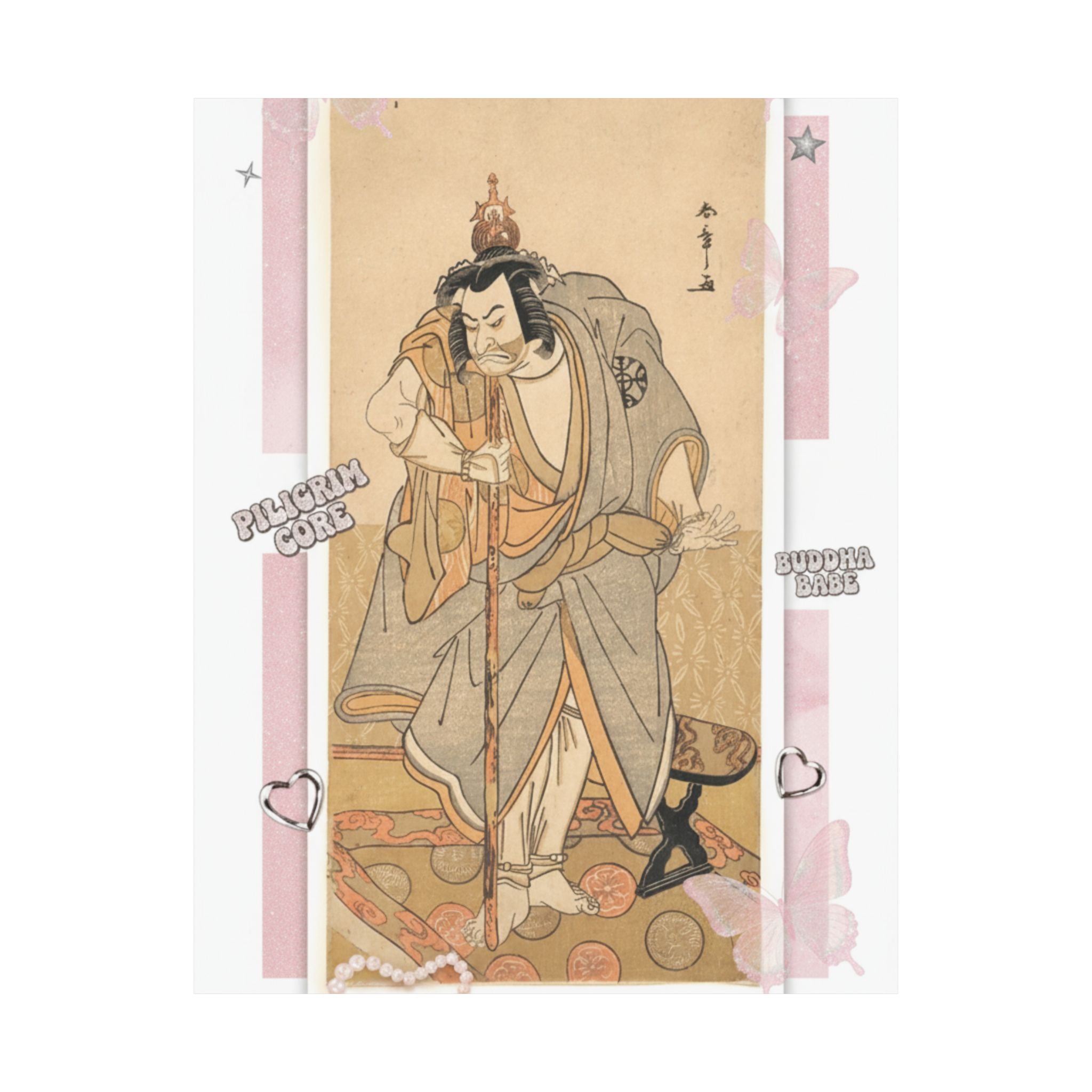 Ecommerce Main — The Actor Nakamura Nakazo As A Rokuju-Rokubu (Pilgrim To Buddhist Temple) — Matte Poster
