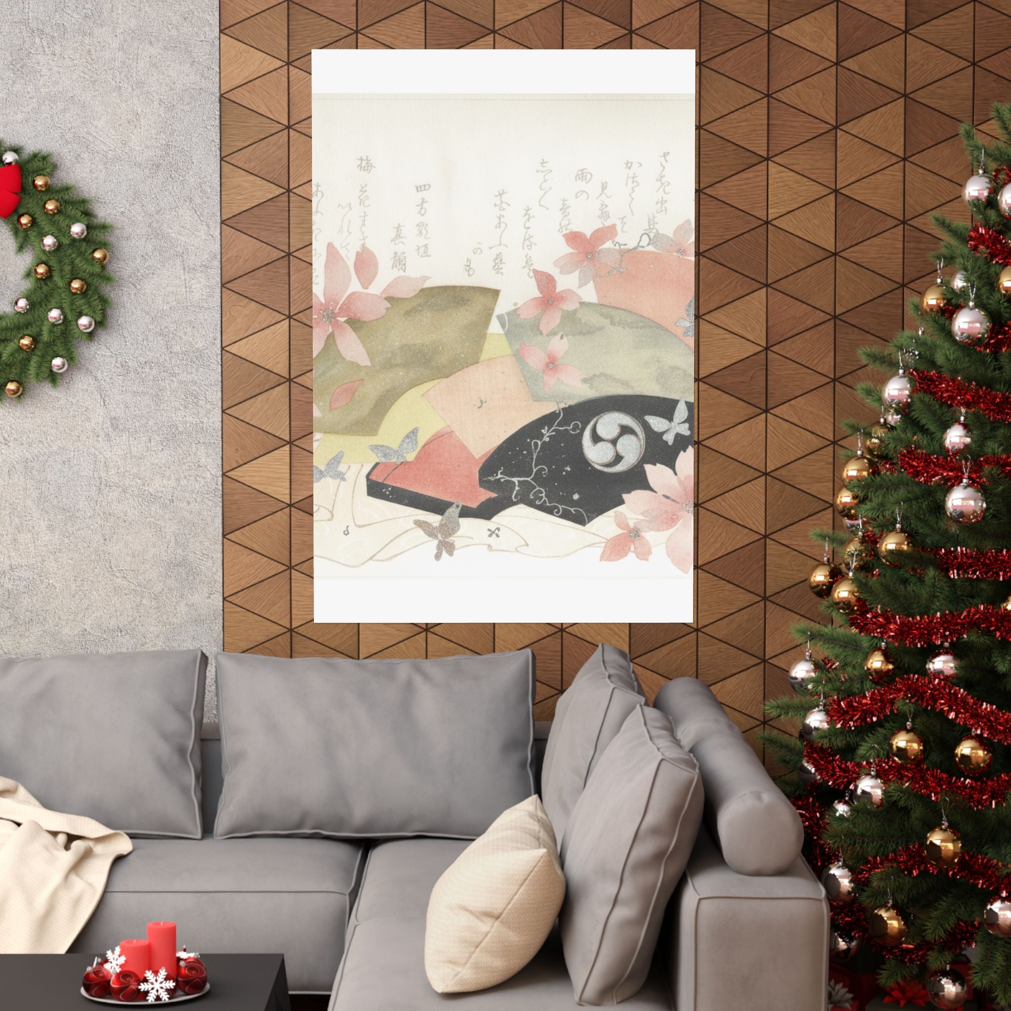 Watercolor — Fan-Box With Fans — Matte Poster