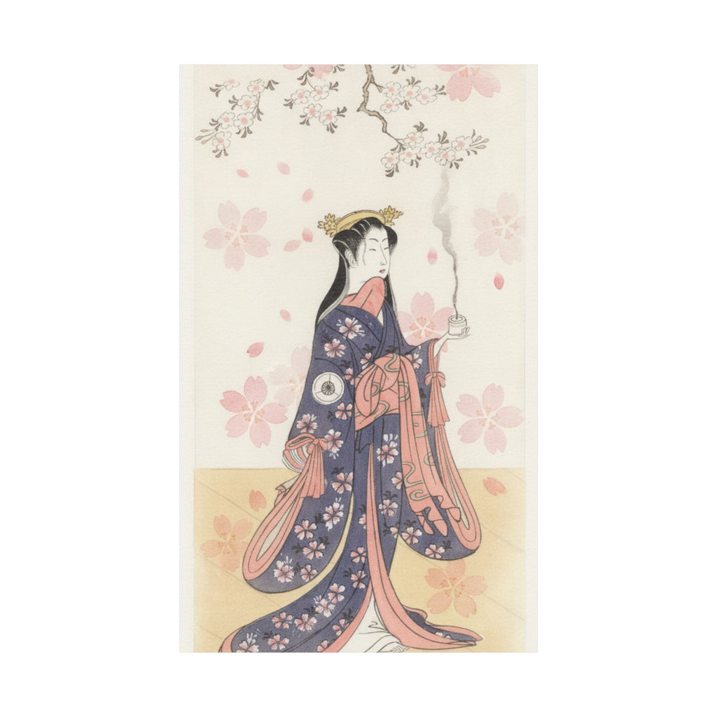 Watercolor — The Actor Iwai Hanshirō Iv As Sakura Hime, The Cherry Princess — Matte Poster