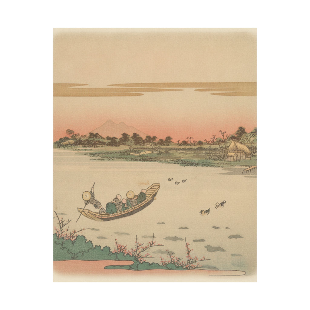 Southern Sunset — Boat Ferrying Across River — Matte Poster