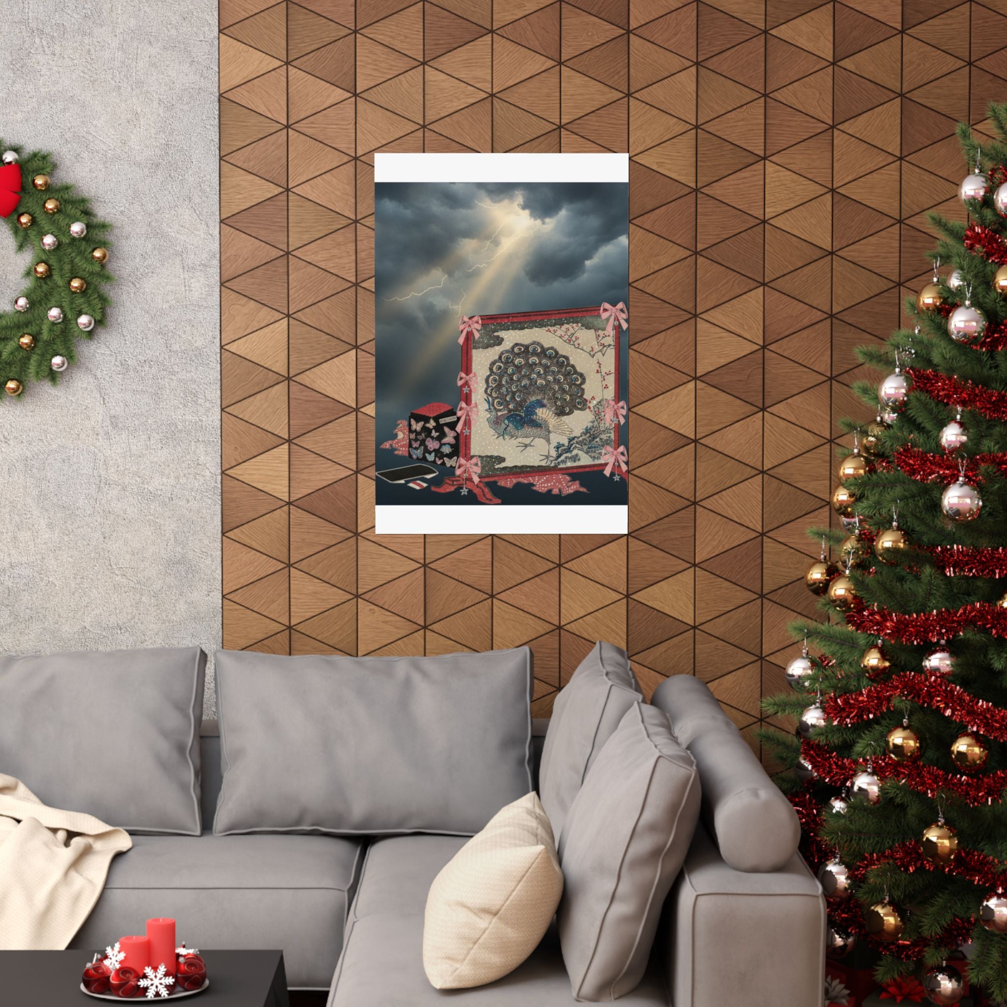 Dramatic Storm — Screen And Lady'S Work-Box — Matte Poster
