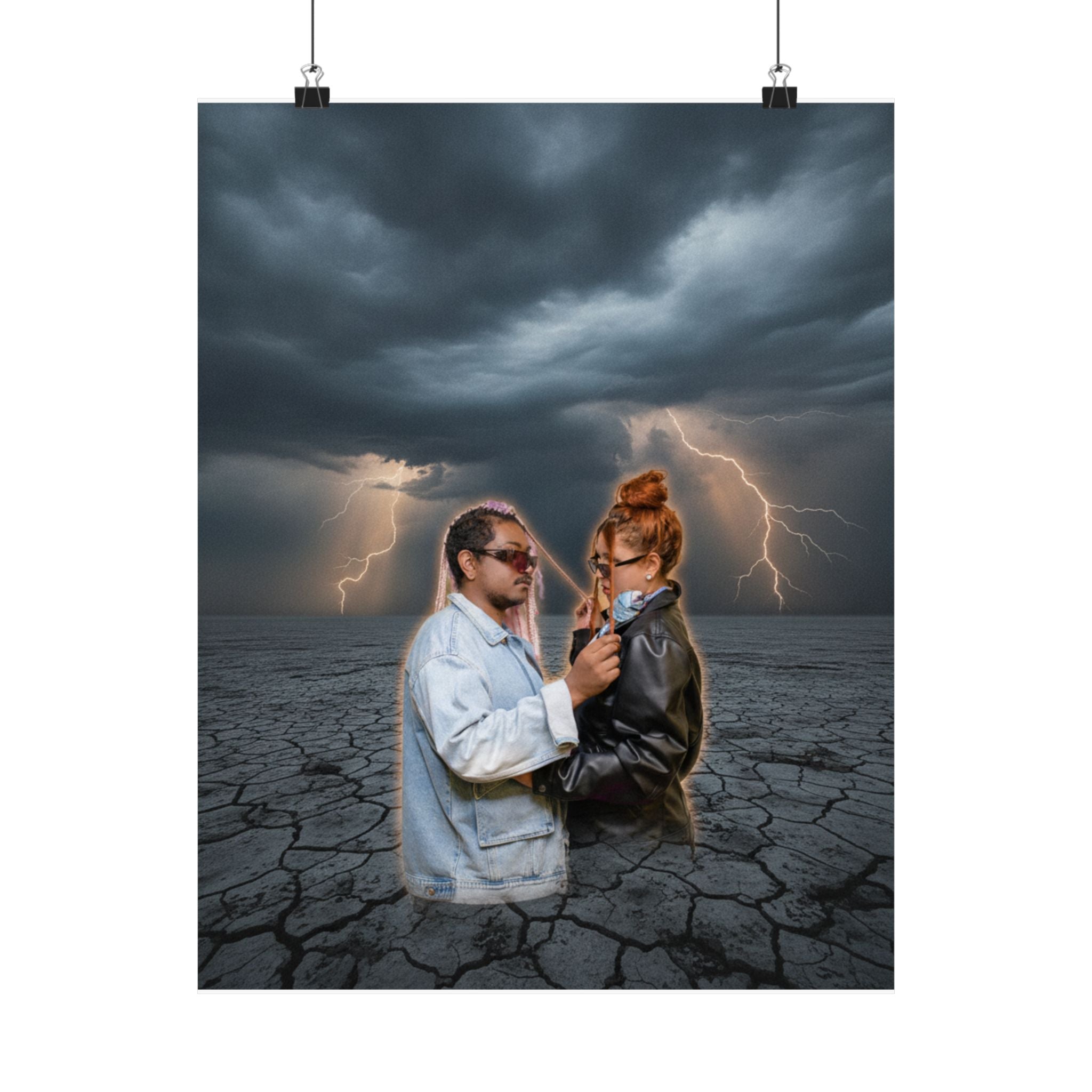 Dramatic Storm — Person — Matte Poster