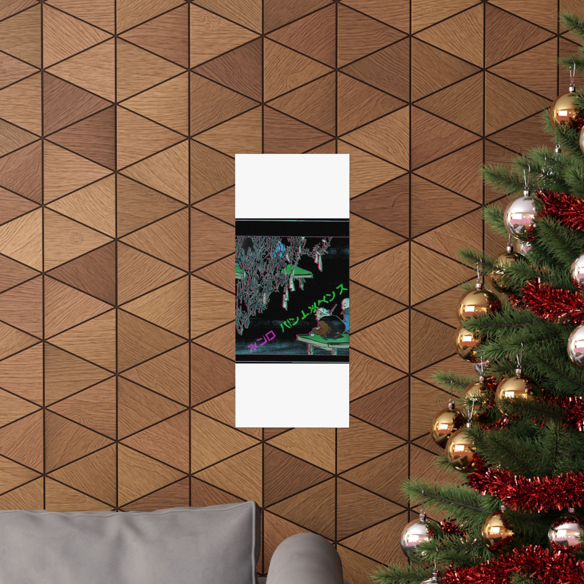 Glitch Culture — Two Pilgrims Gazing At A Tree Festooned With Prayers — Matte Poster