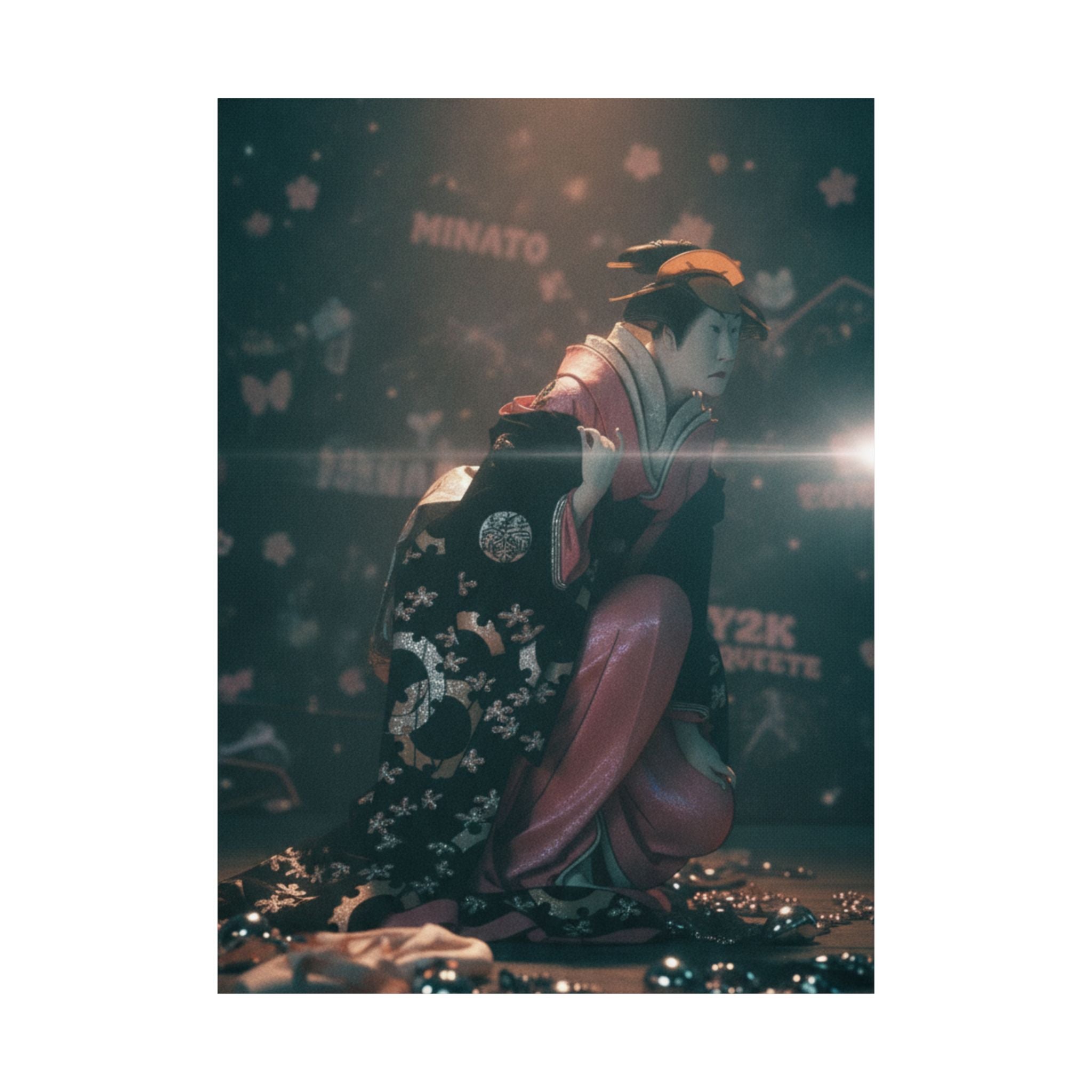 Cinematic — Actor Nakamura Kumetaro Ii As Minato, The Wife Of Yura Hyogonosuke — Matte Poster